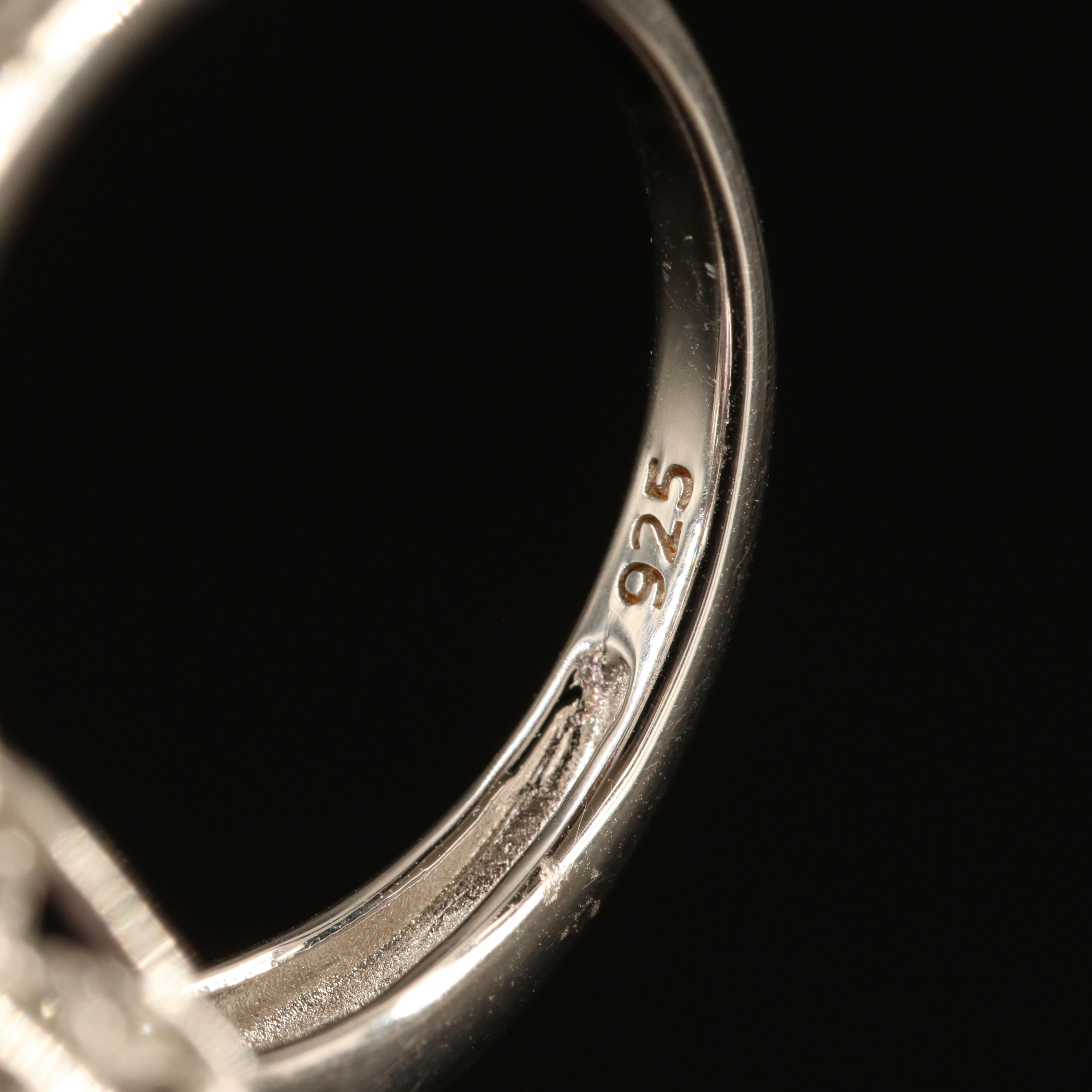 Sterling Amethyst and White Sapphire Ring