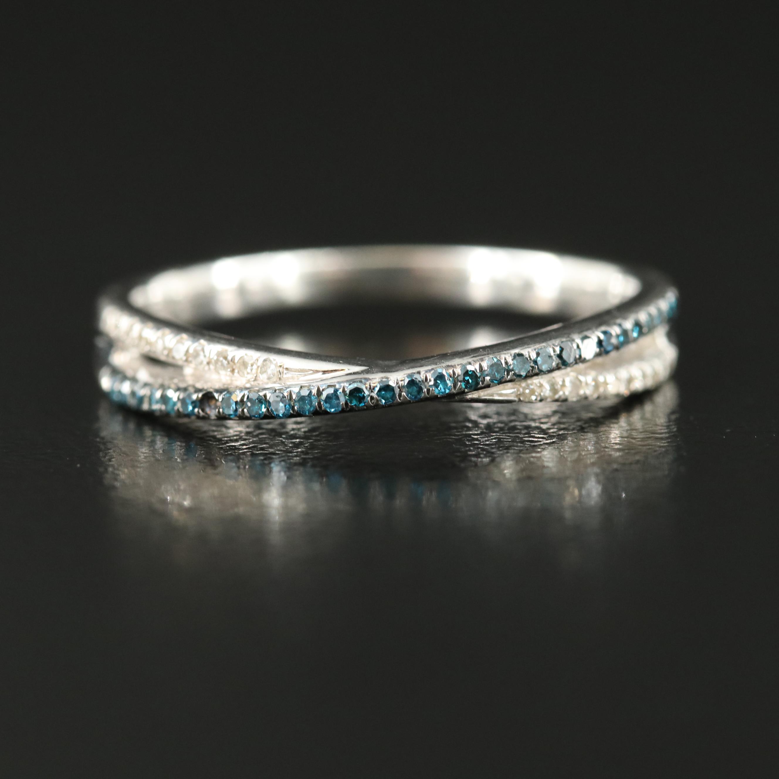 10K 0.19 CTW Diamond Crossover Band