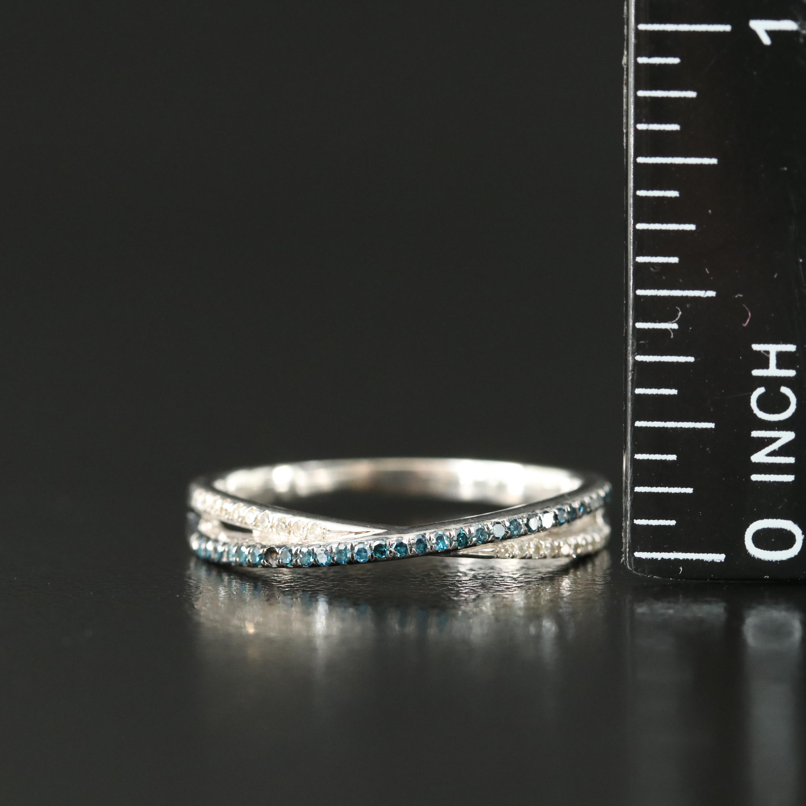 10K 0.19 CTW Diamond Crossover Band