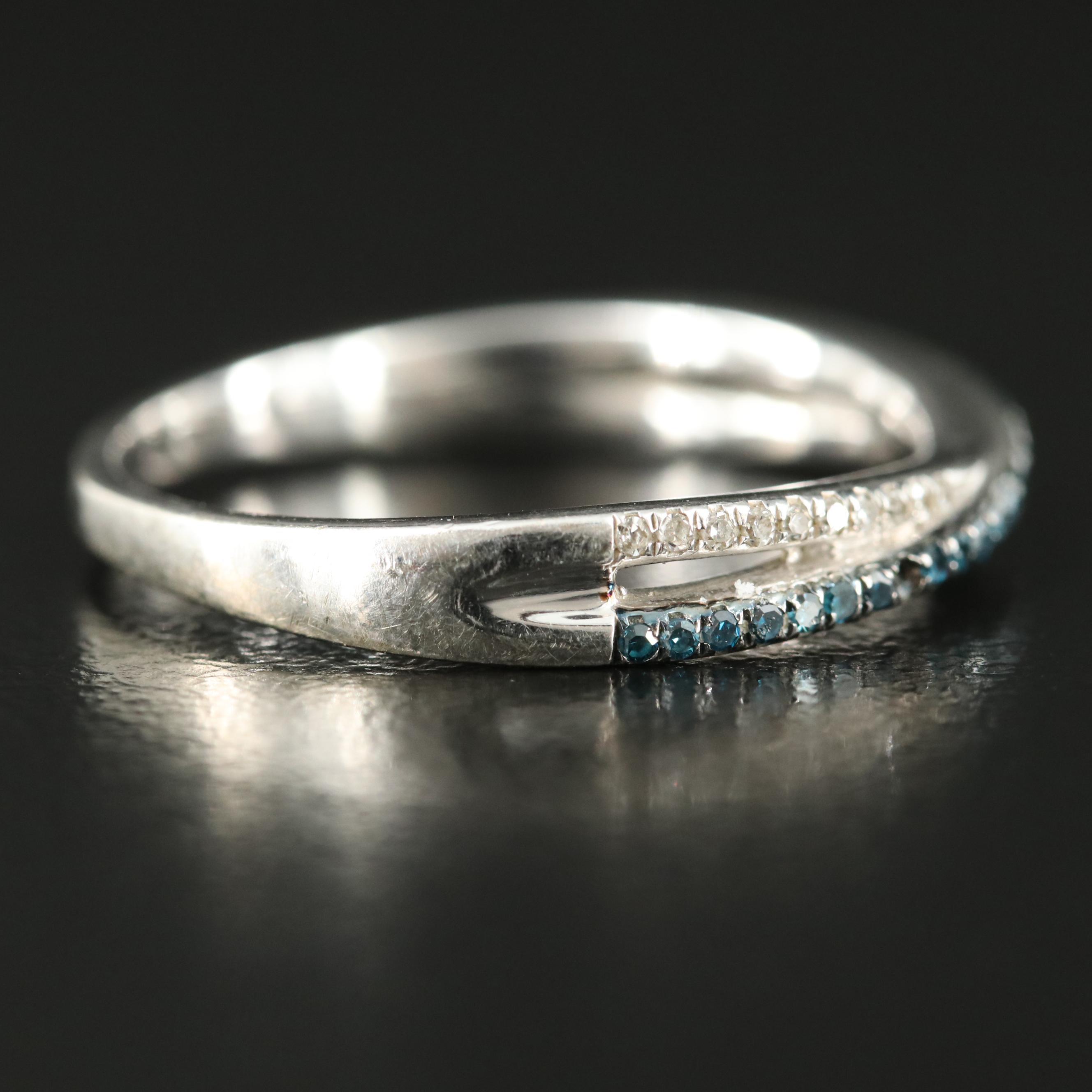 10K 0.19 CTW Diamond Crossover Band