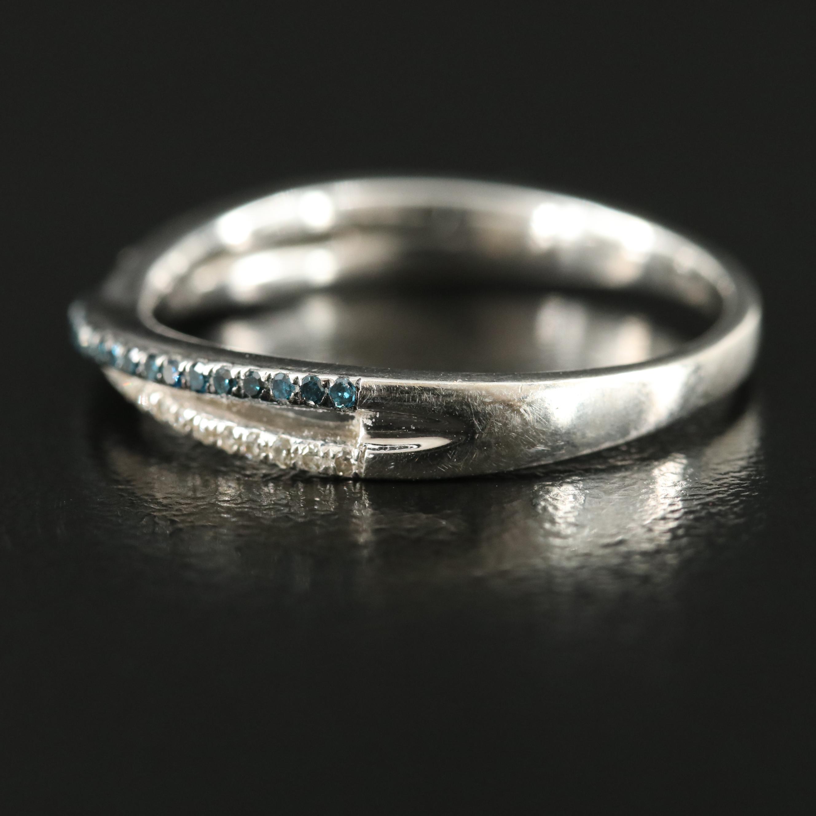 10K 0.19 CTW Diamond Crossover Band