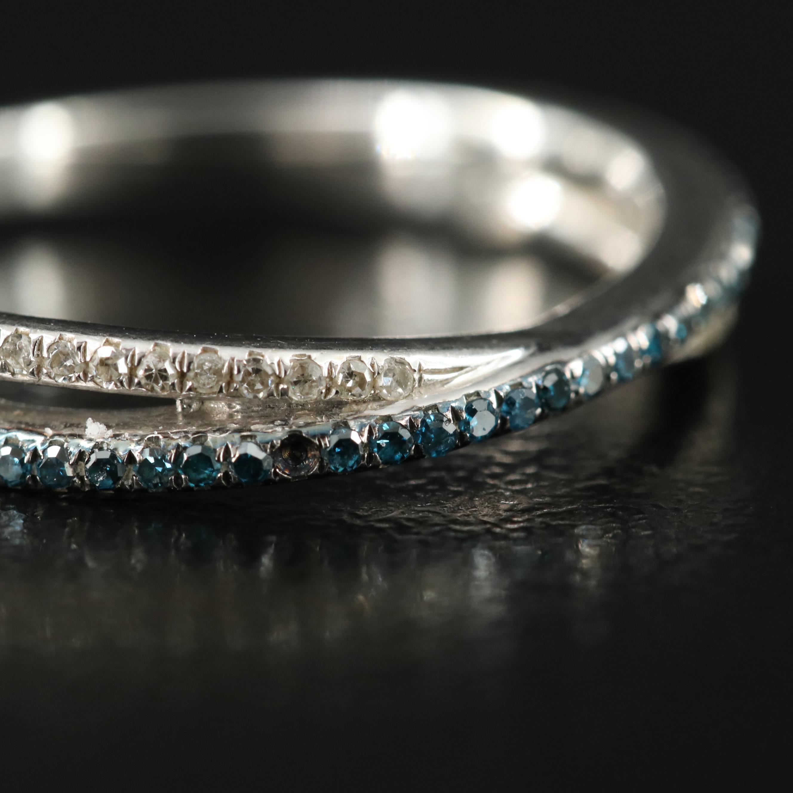 10K 0.19 CTW Diamond Crossover Band