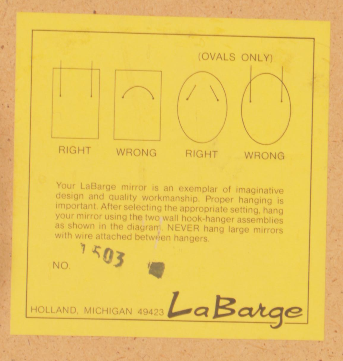 La Barge Octagonal Gilt Wood Mirror