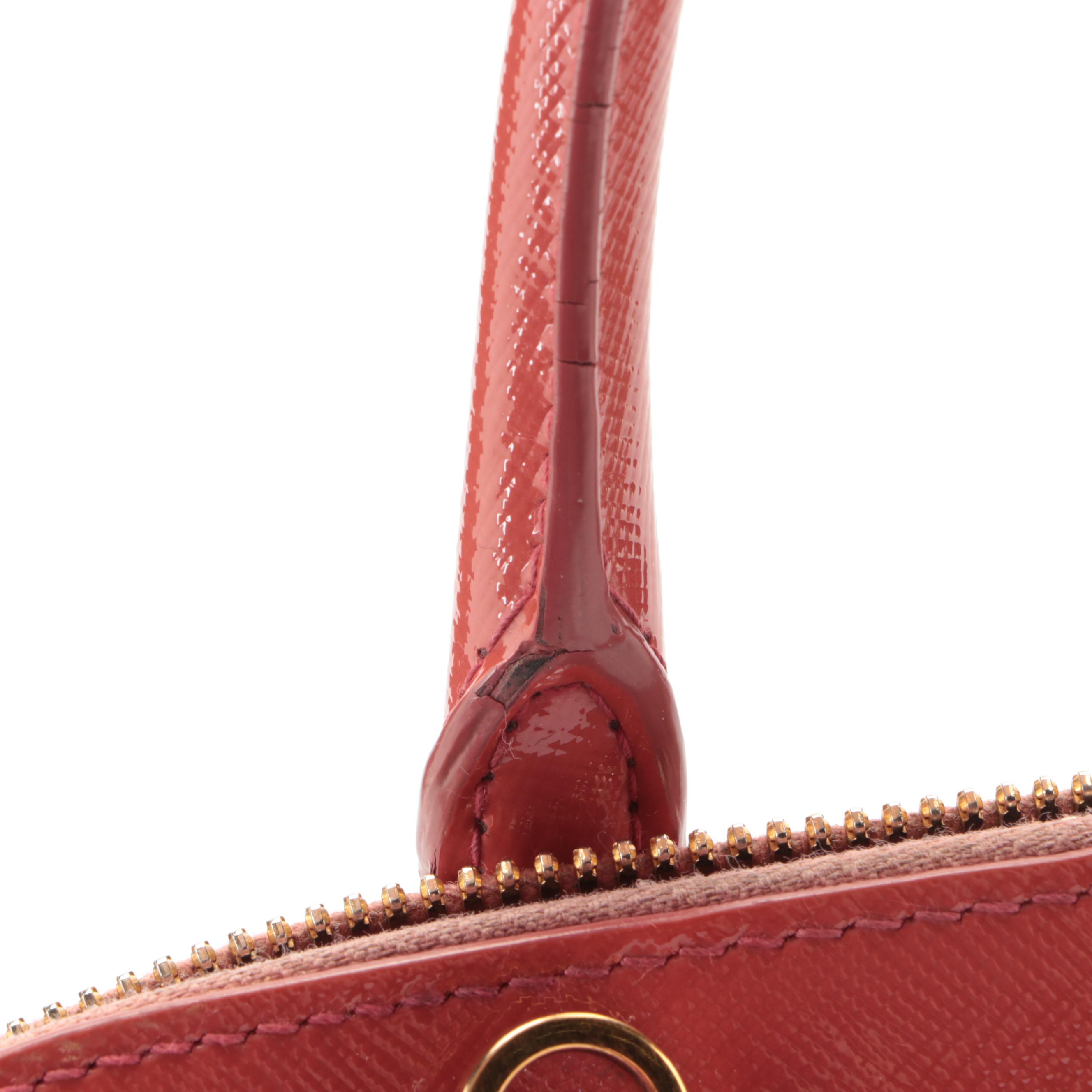 Prada Patent Saffiano Leather Top Handle Bag