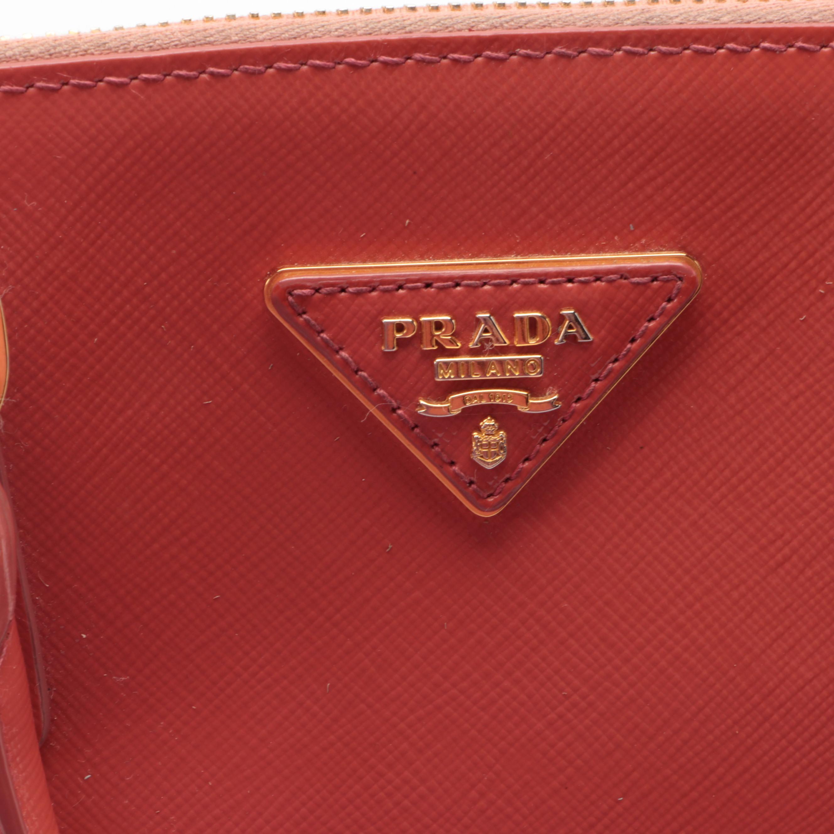 Prada Patent Saffiano Leather Top Handle Bag