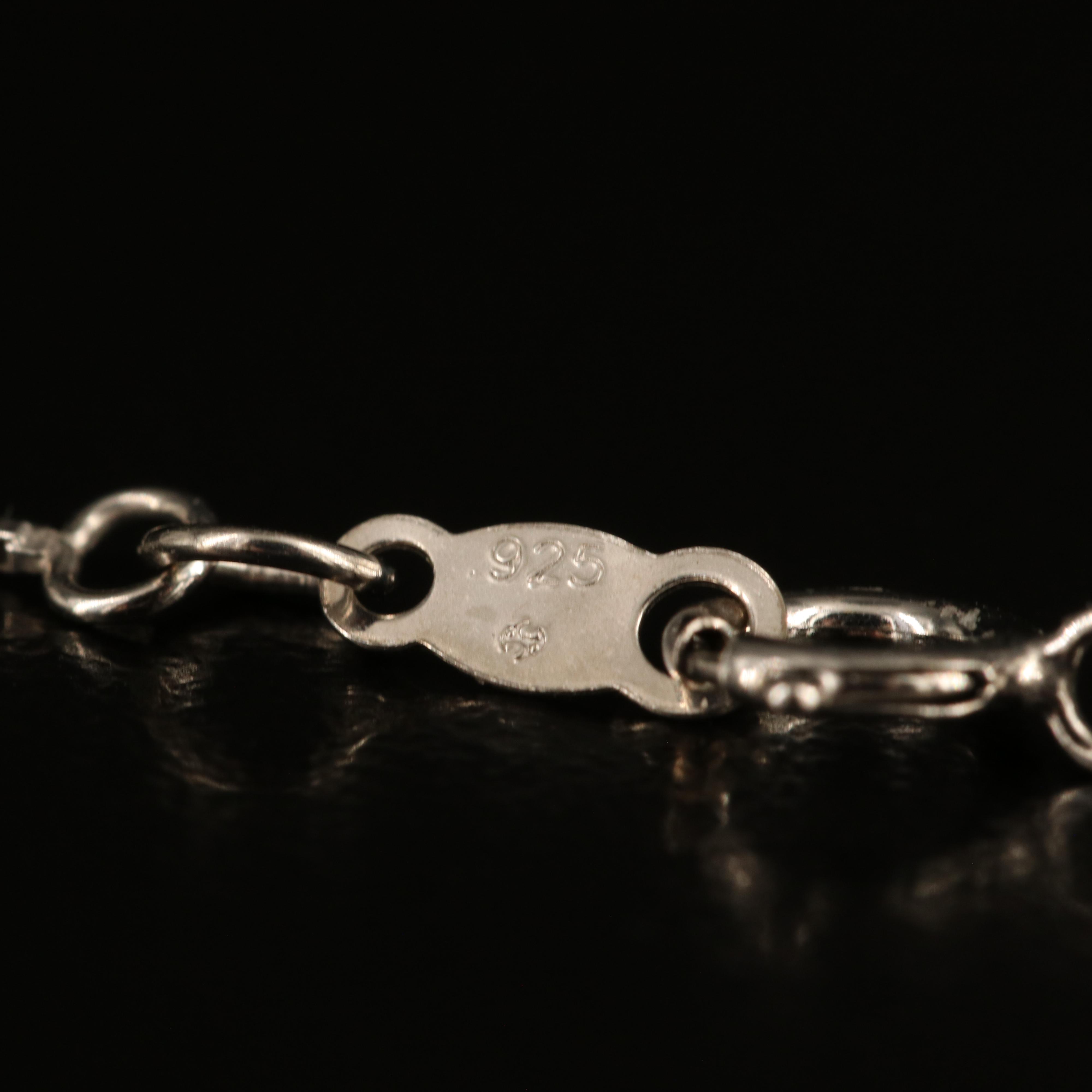 Sterling Pink Sapphire and Ruby "Love" Heart Necklace