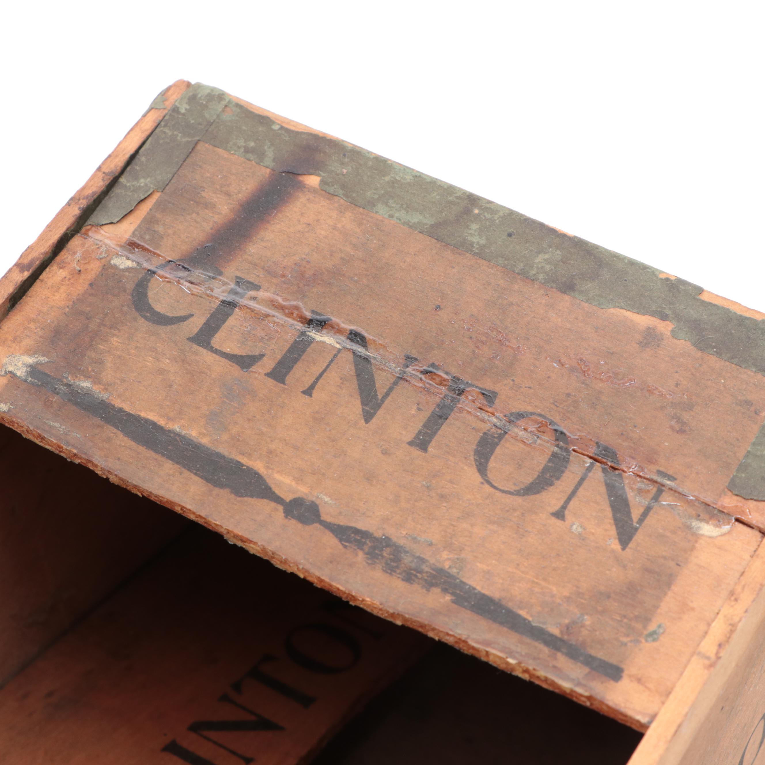 Clinton Cigars Box, Early to Mid 20th Century