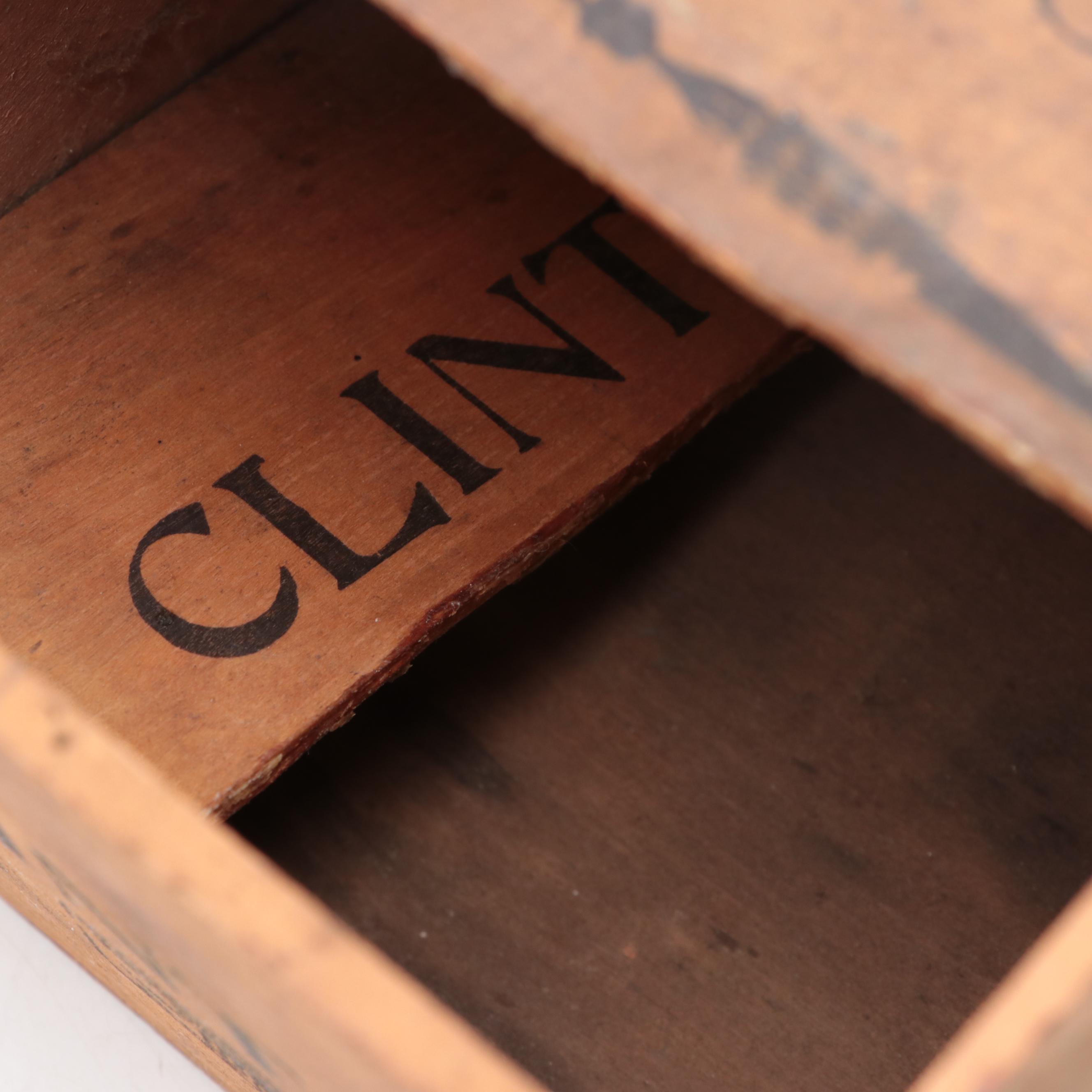 Clinton Cigars Box, Early to Mid 20th Century