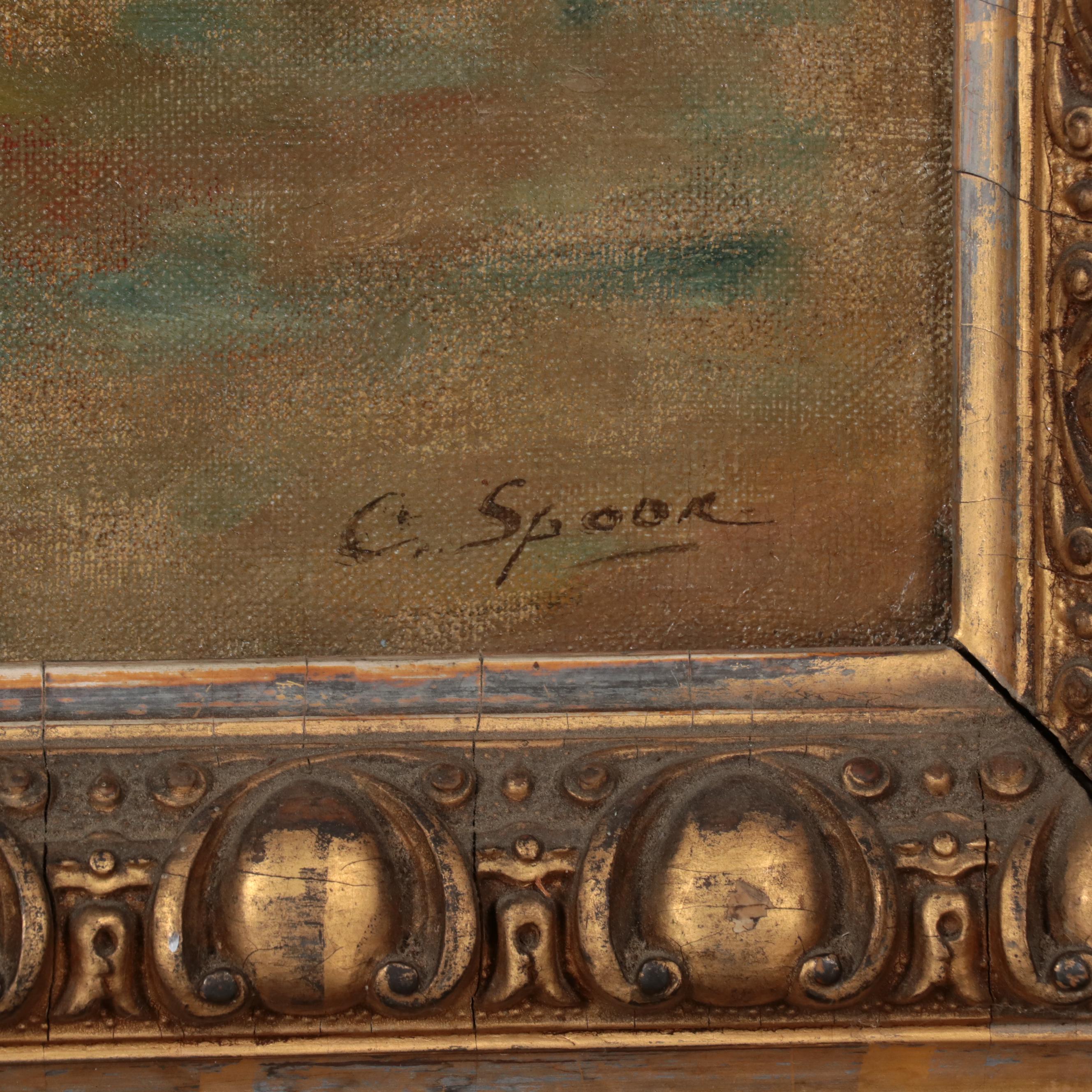 Cornelis Spoor Oil Painting Portrait of European Noble Woman, Circa 1920