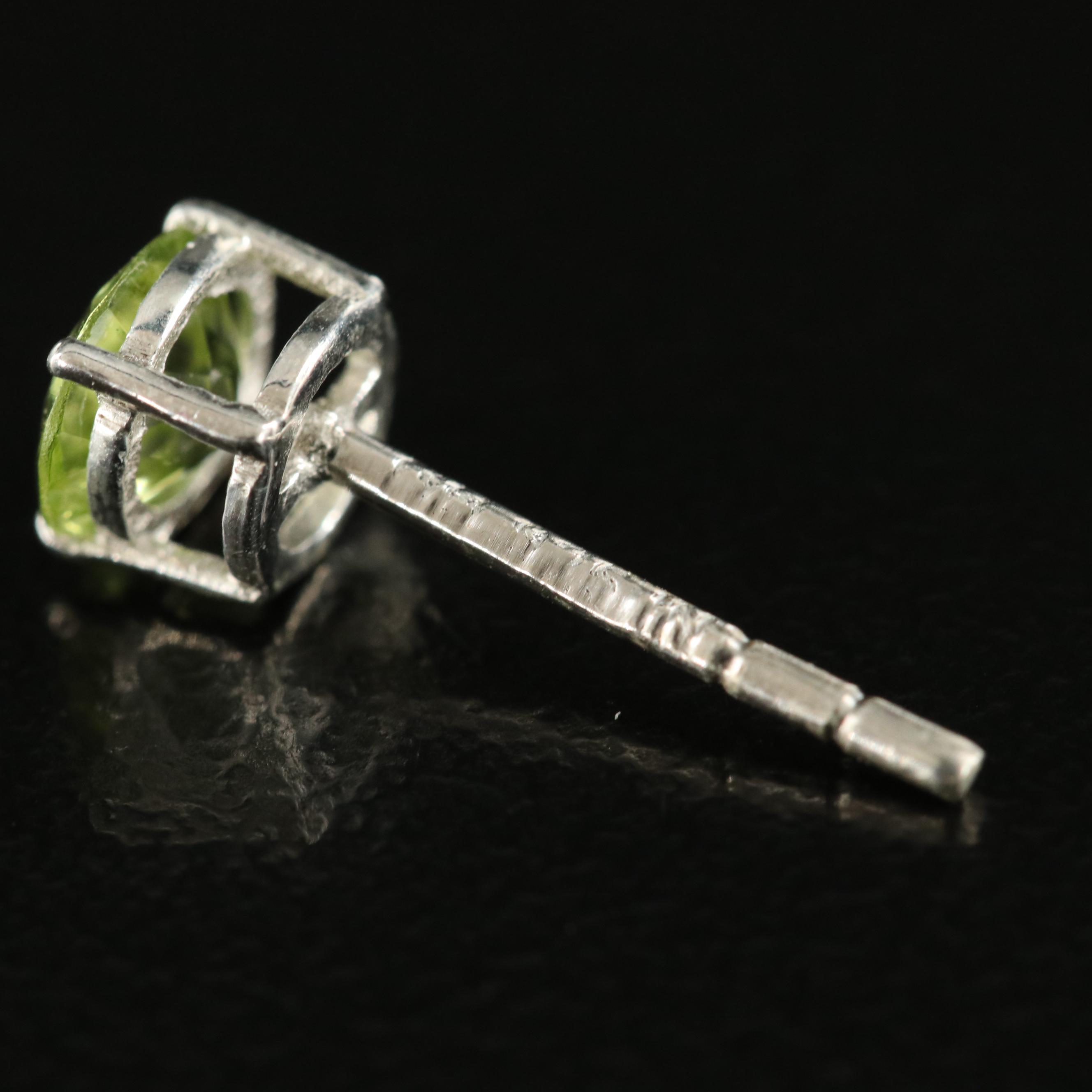Sterling Peridot Stud Earrings