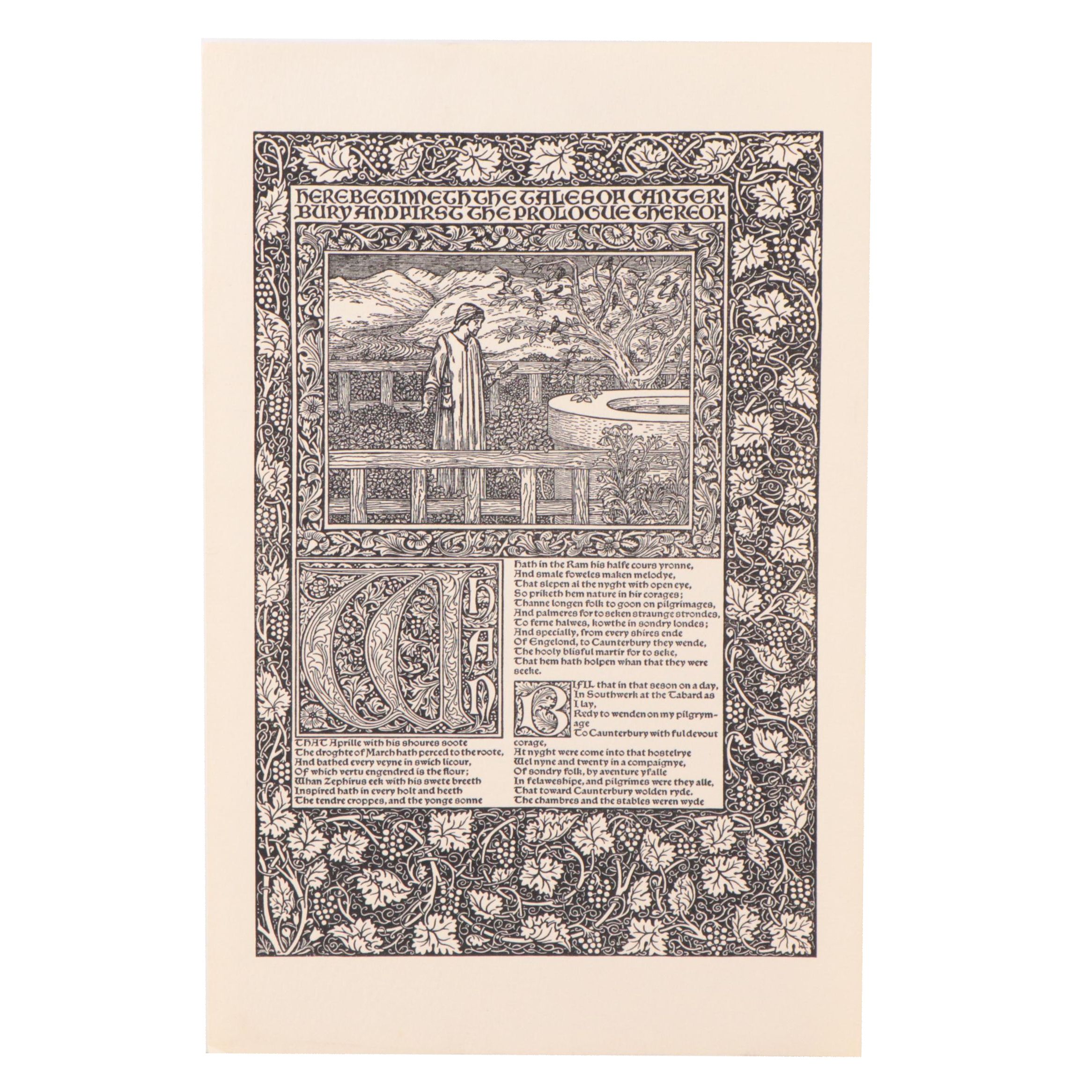 Folio From "The Kelmscott Chaucer" by Geoffrey Chaucer, 1896