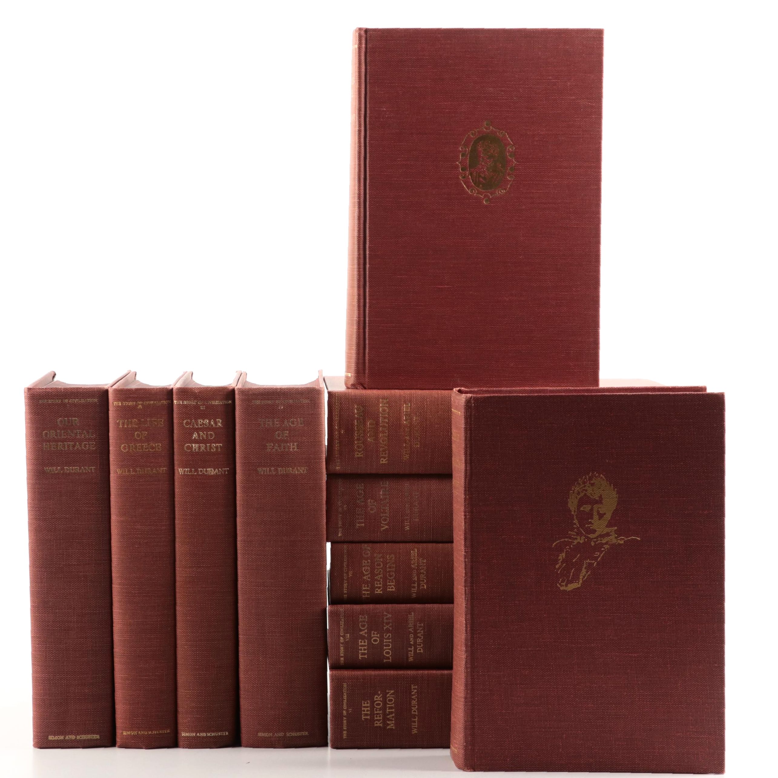 Book Club Edition "The Story of Civilization" Complete Eleven-Volume Set
