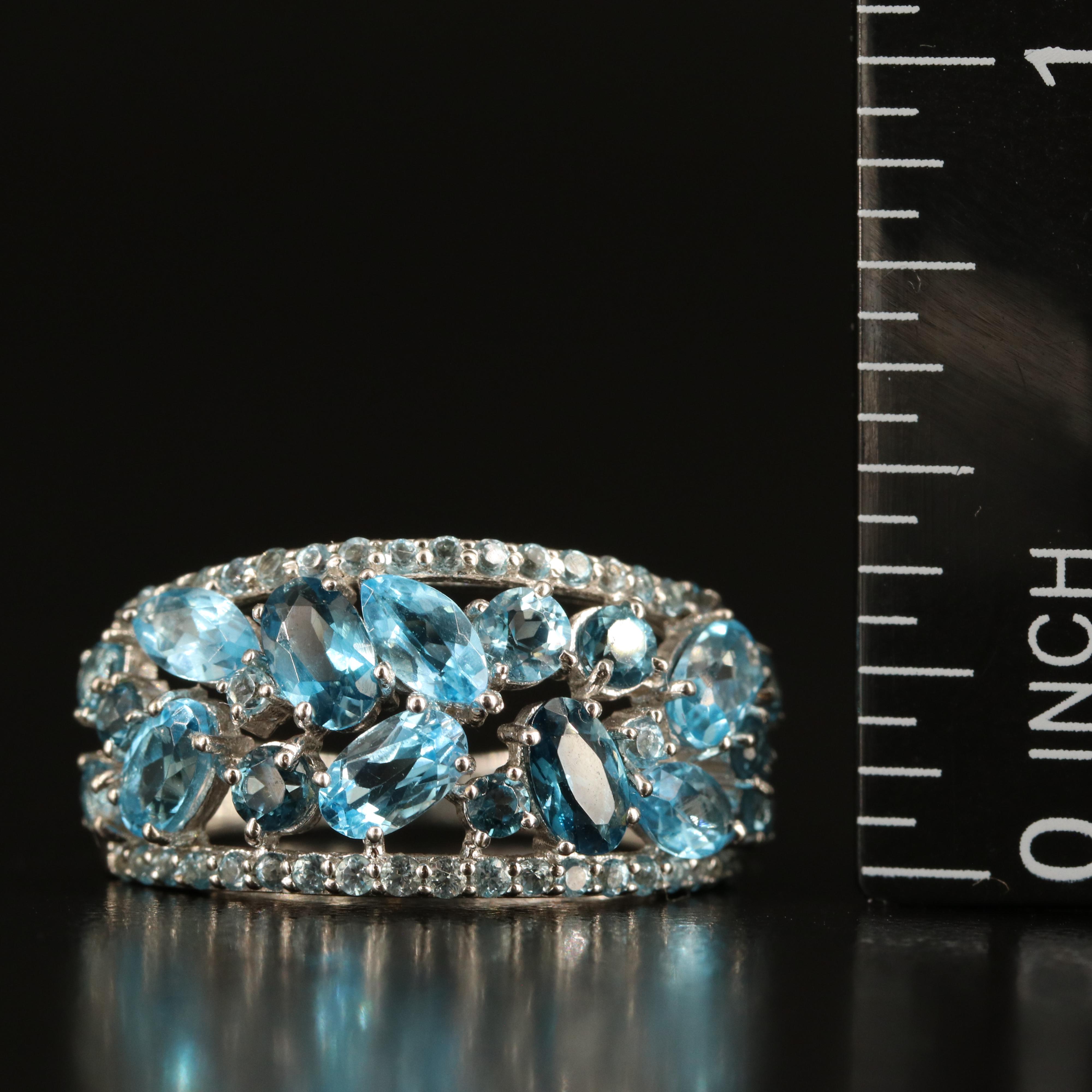 Sterling London and Sky Blue Topaz Band