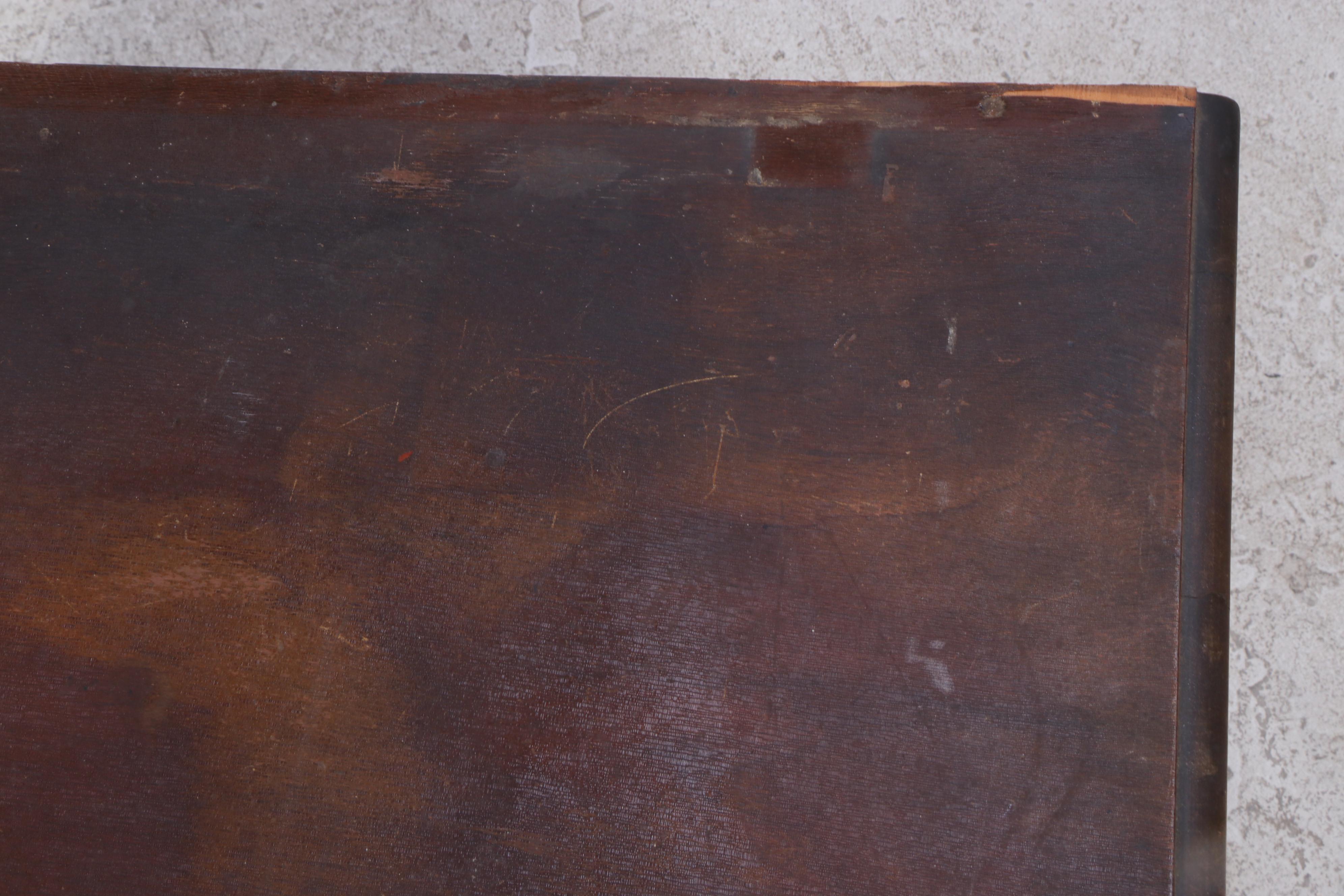 Louis XVI Style Walnut Dresser with Mirror, 1930s