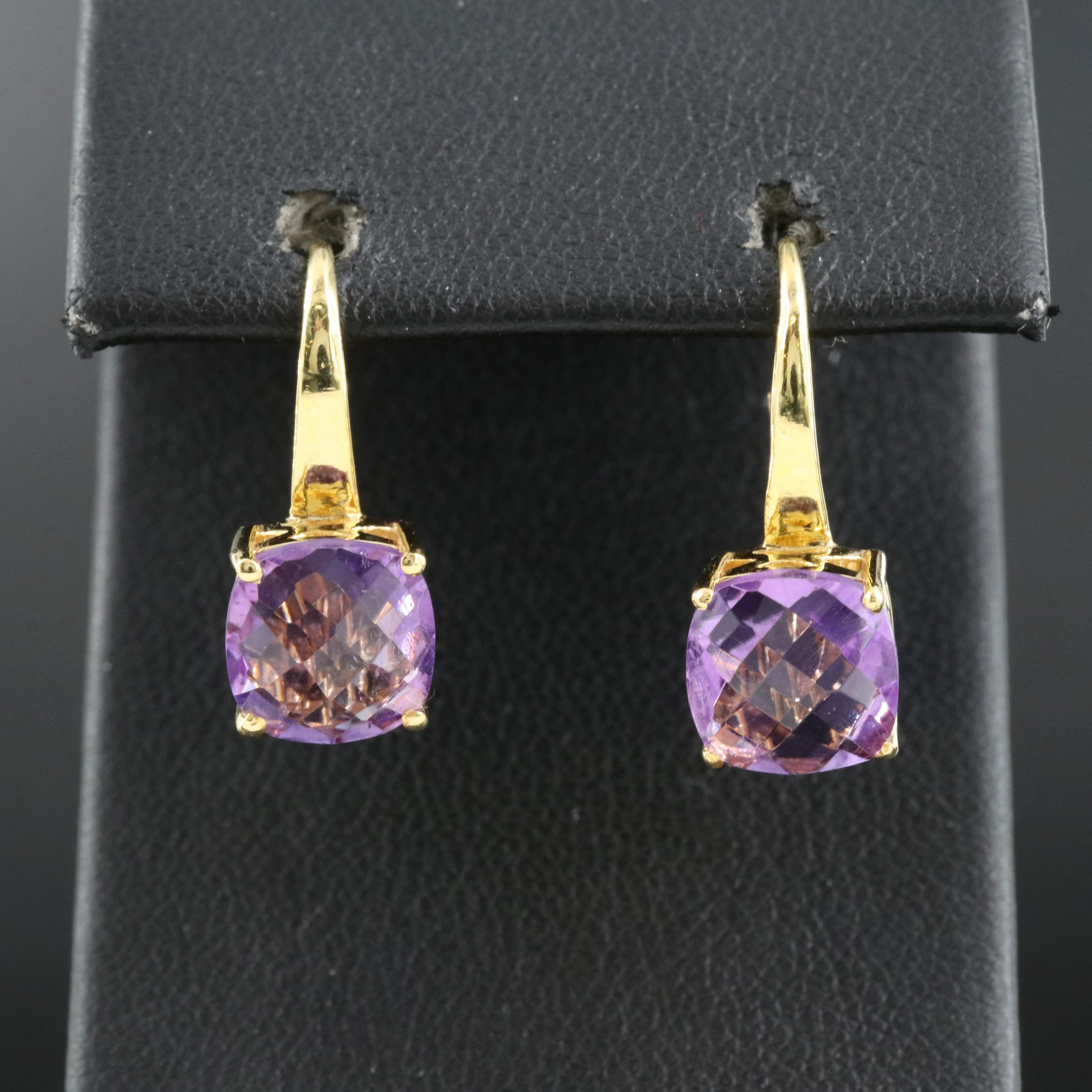 Sterling Amethyst Earrings
