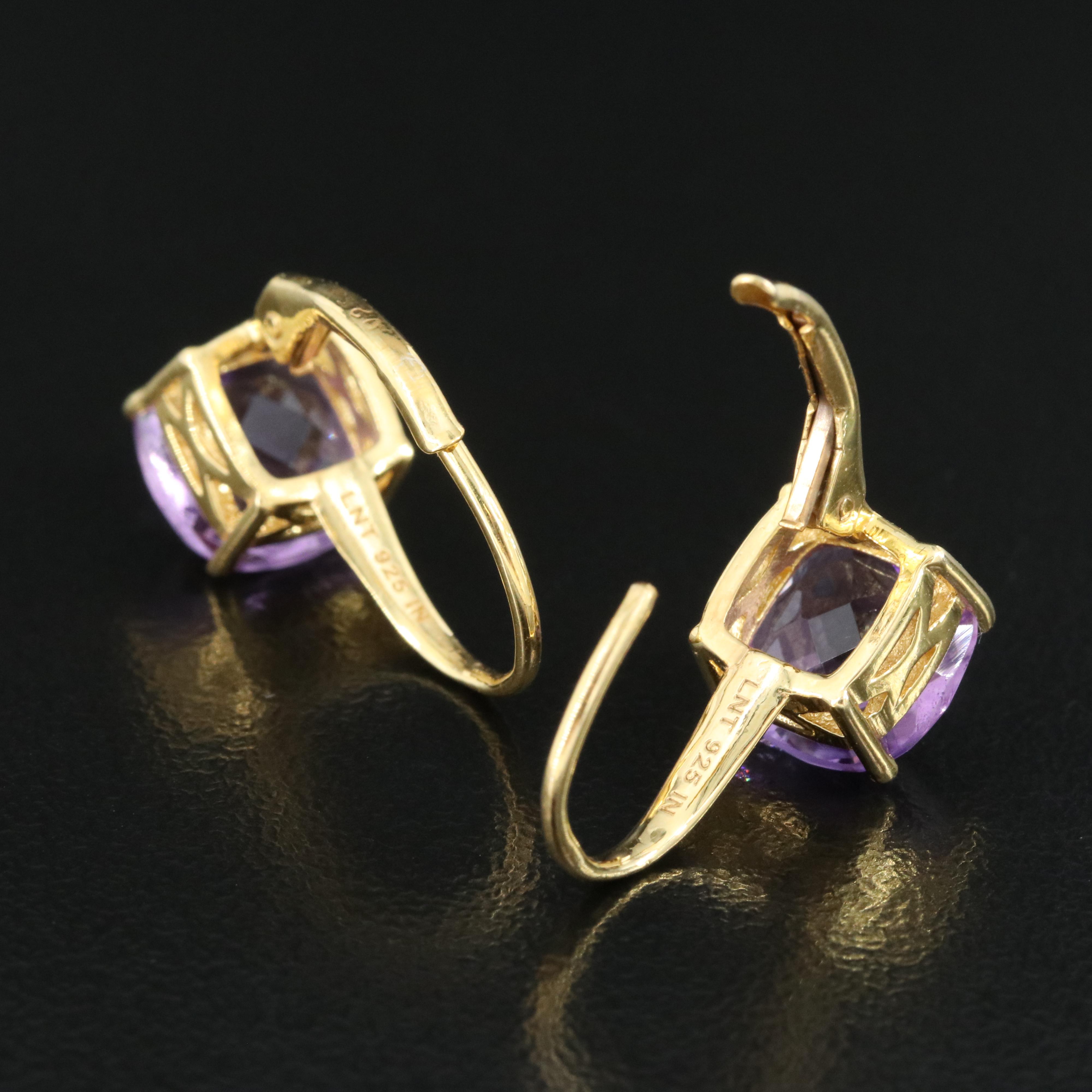 Sterling Amethyst Earrings