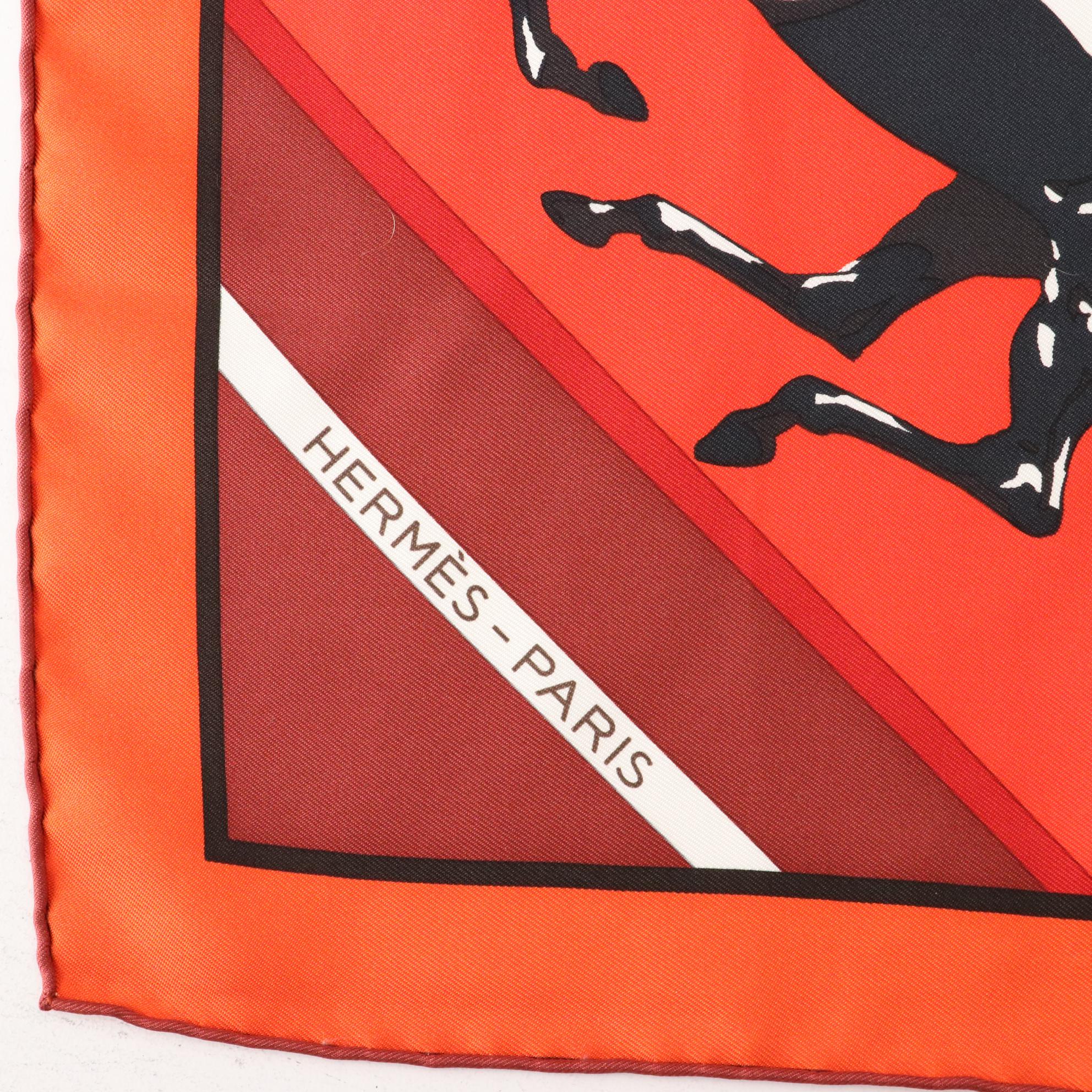 Hermès "Les Courses" Silk Twill Scarf