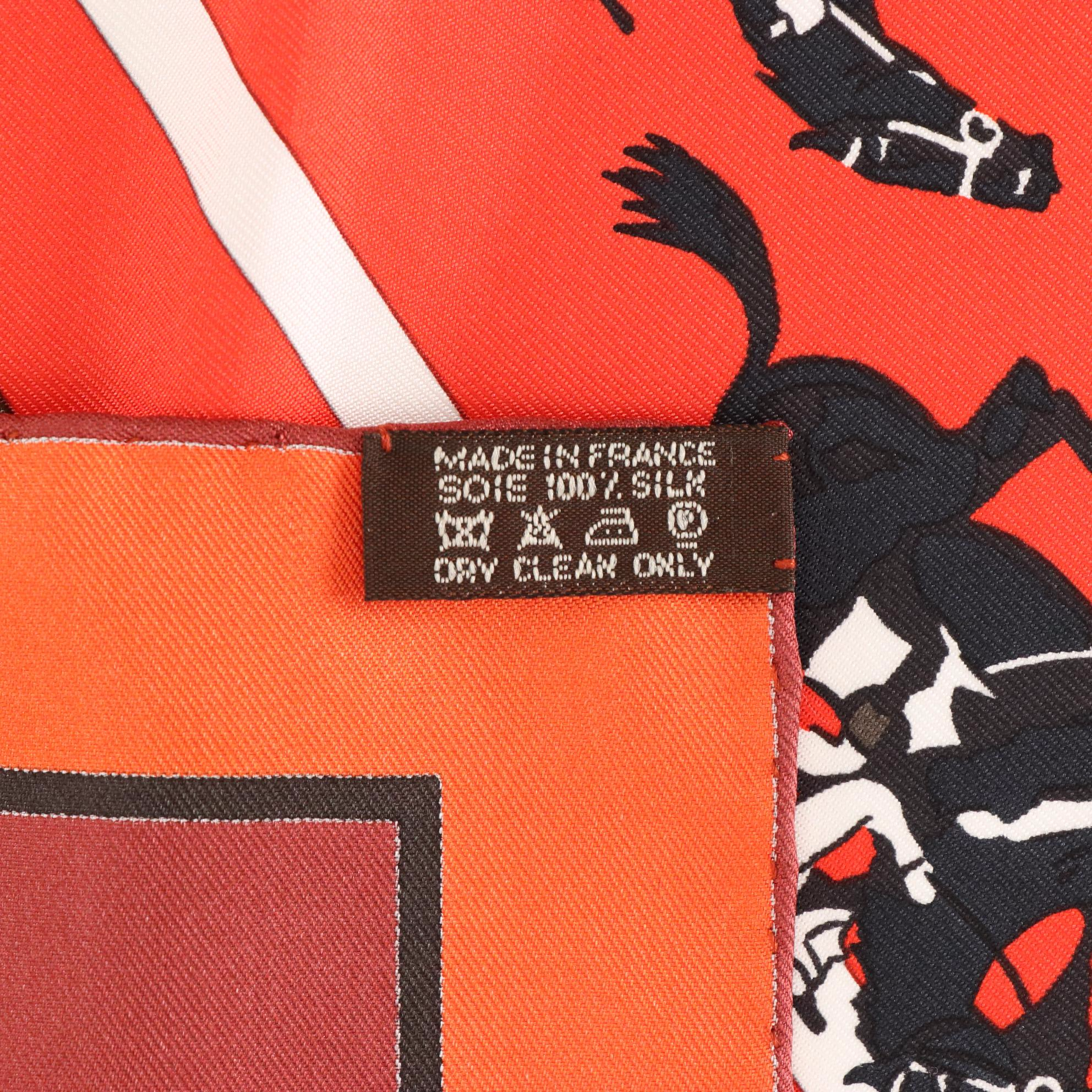 Hermès "Les Courses" Silk Twill Scarf