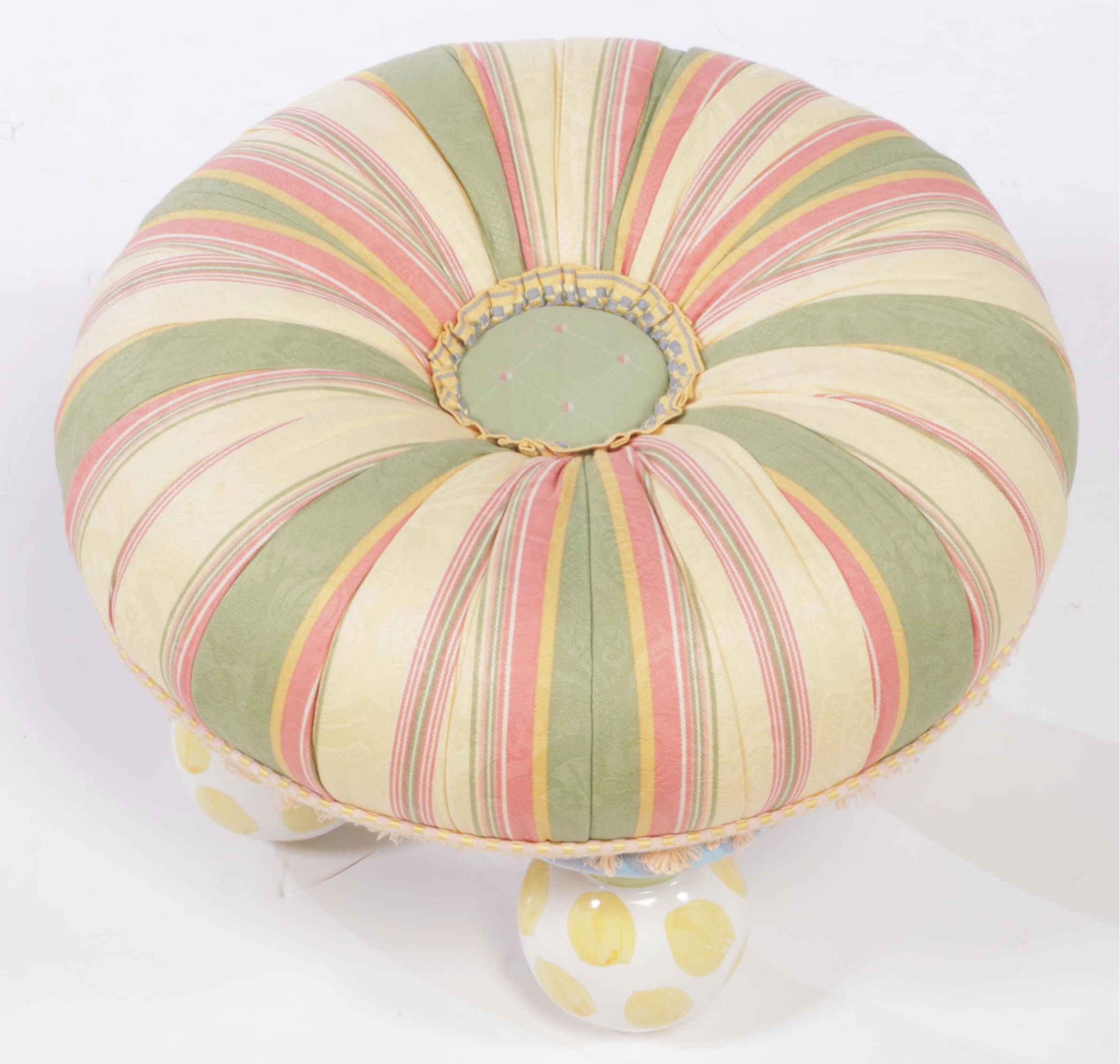 MacKenzie-Childs Upholstered Ottoman