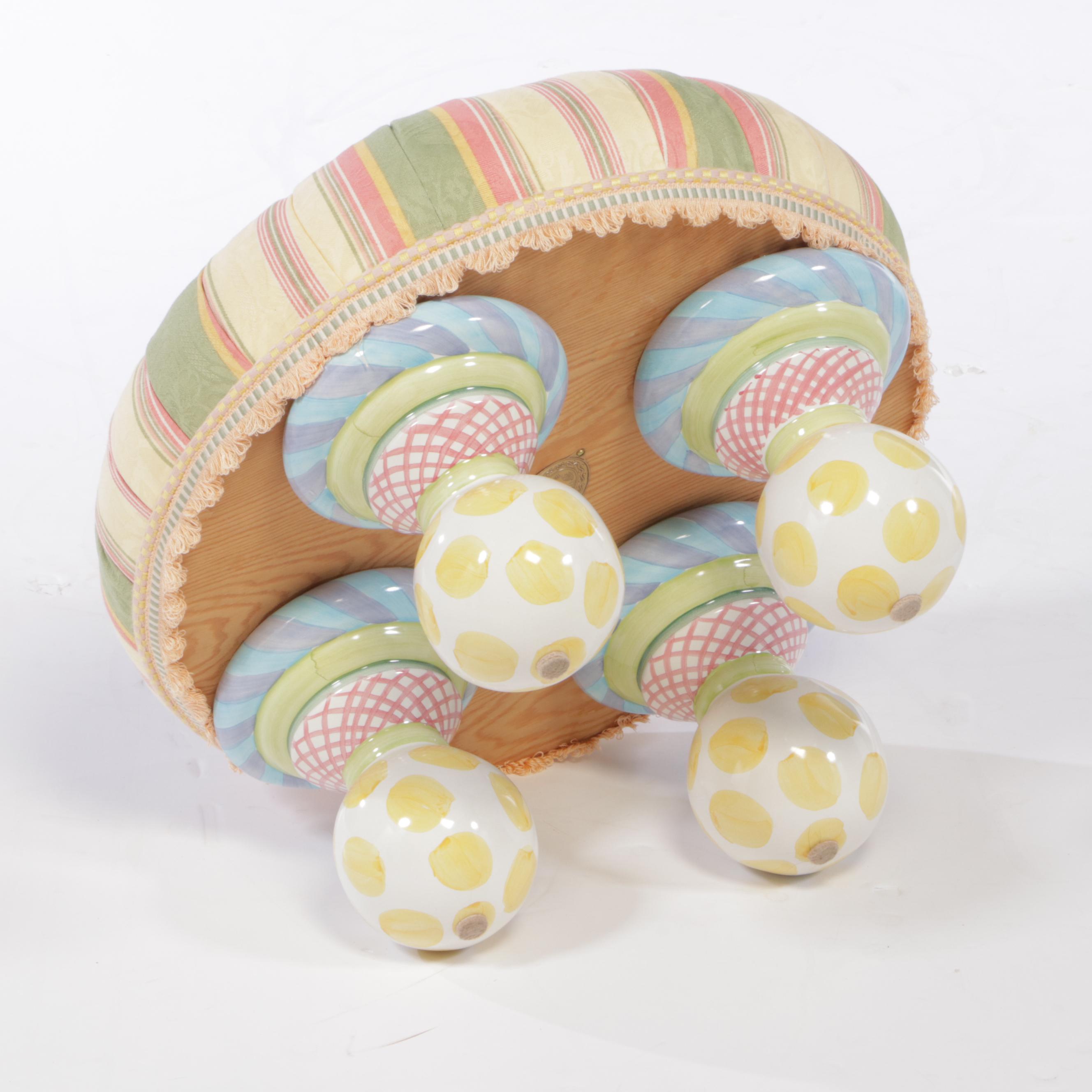 MacKenzie-Childs Upholstered Ottoman