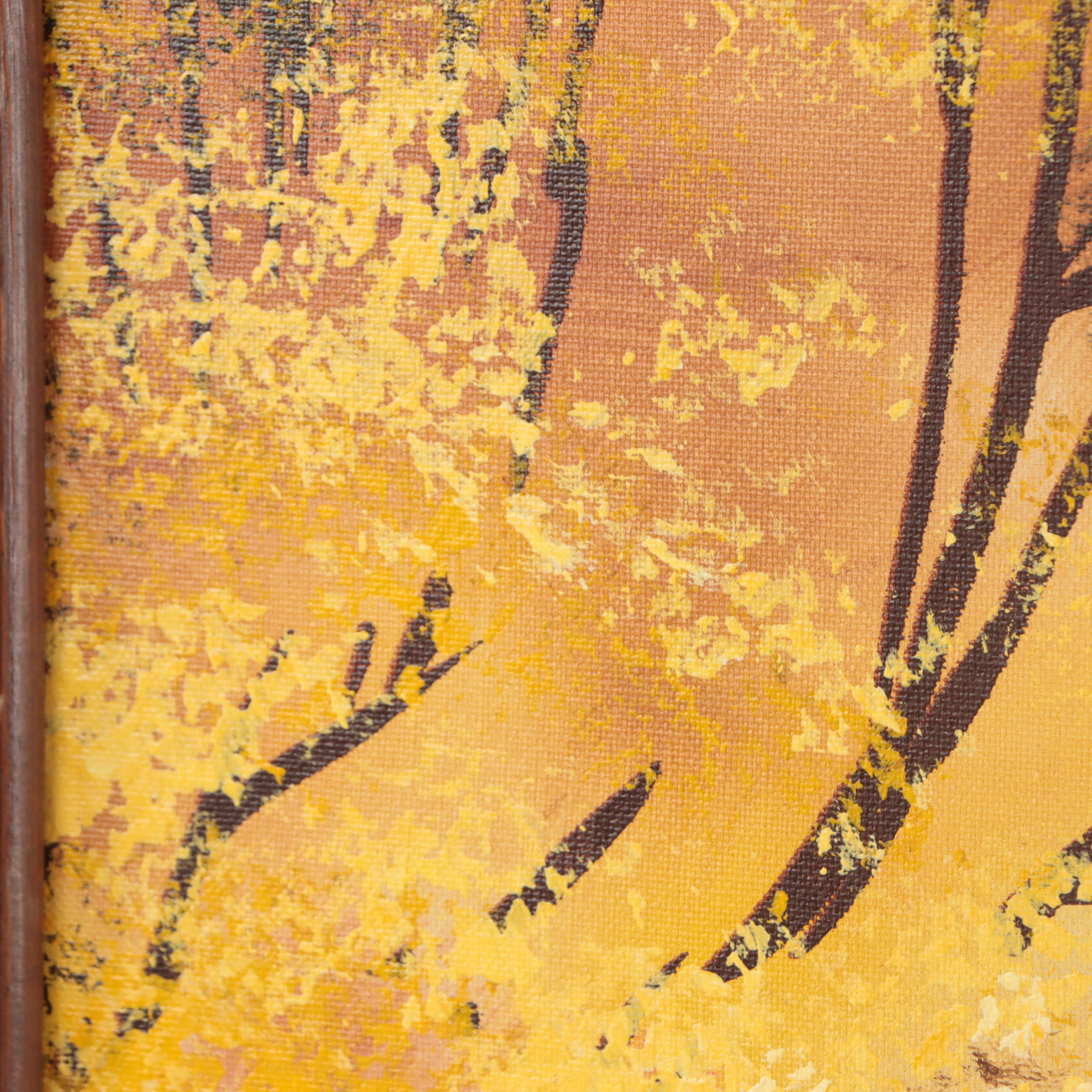 Matson Idyllic Autumn Landscape Mixed Media Painting