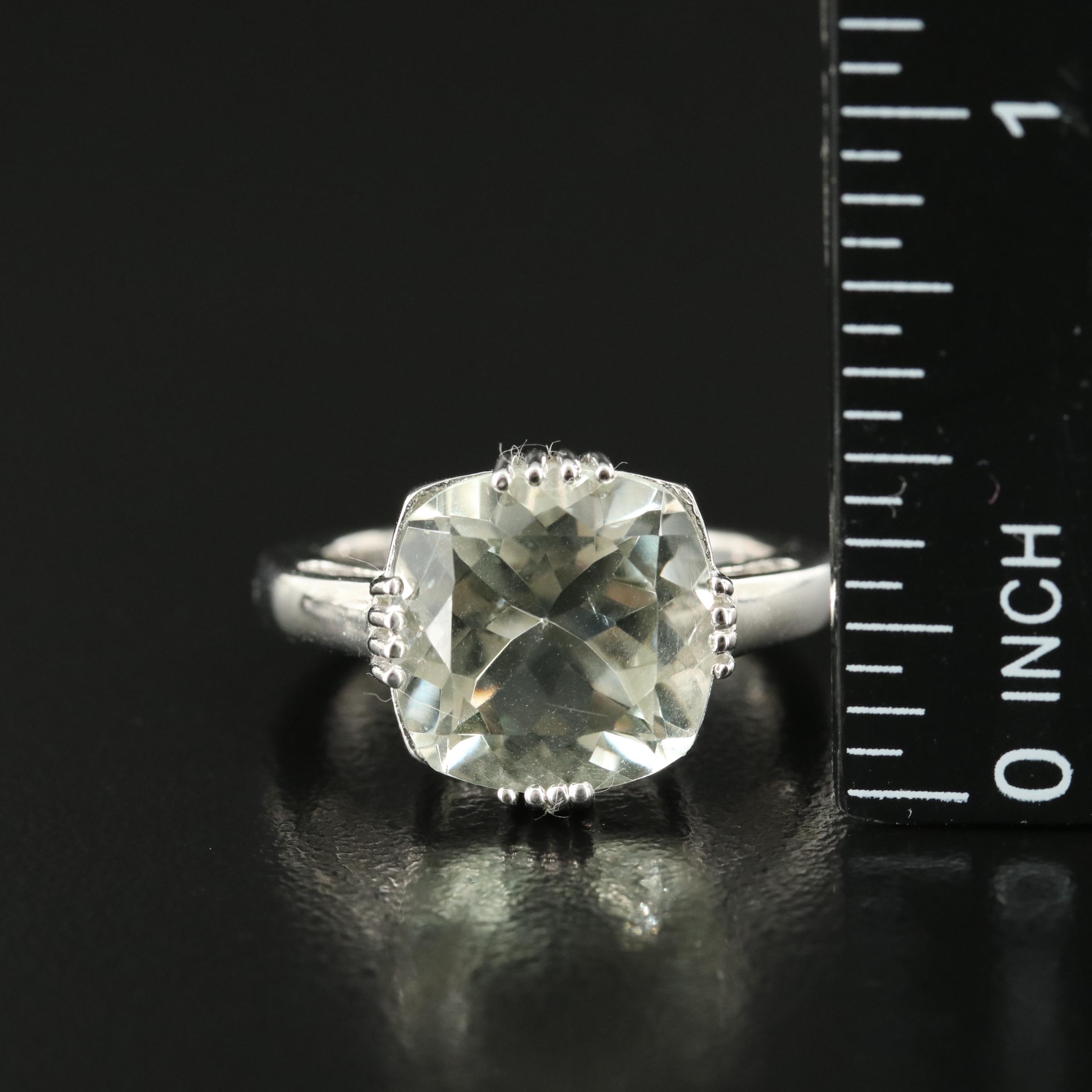 Sterling Prasiolite Rings