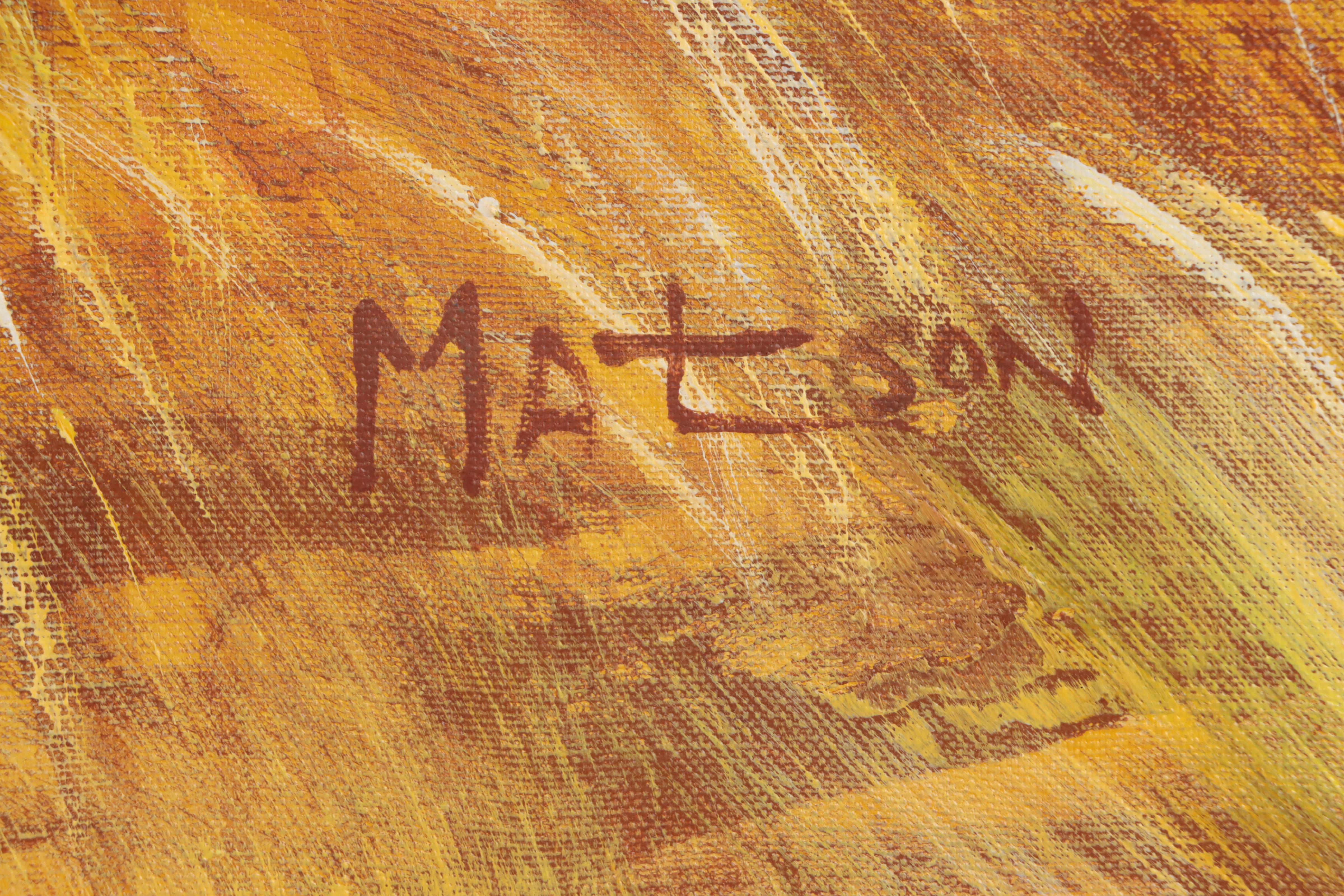 Matson Idyllic Autumn Landscape Mixed Media Painting