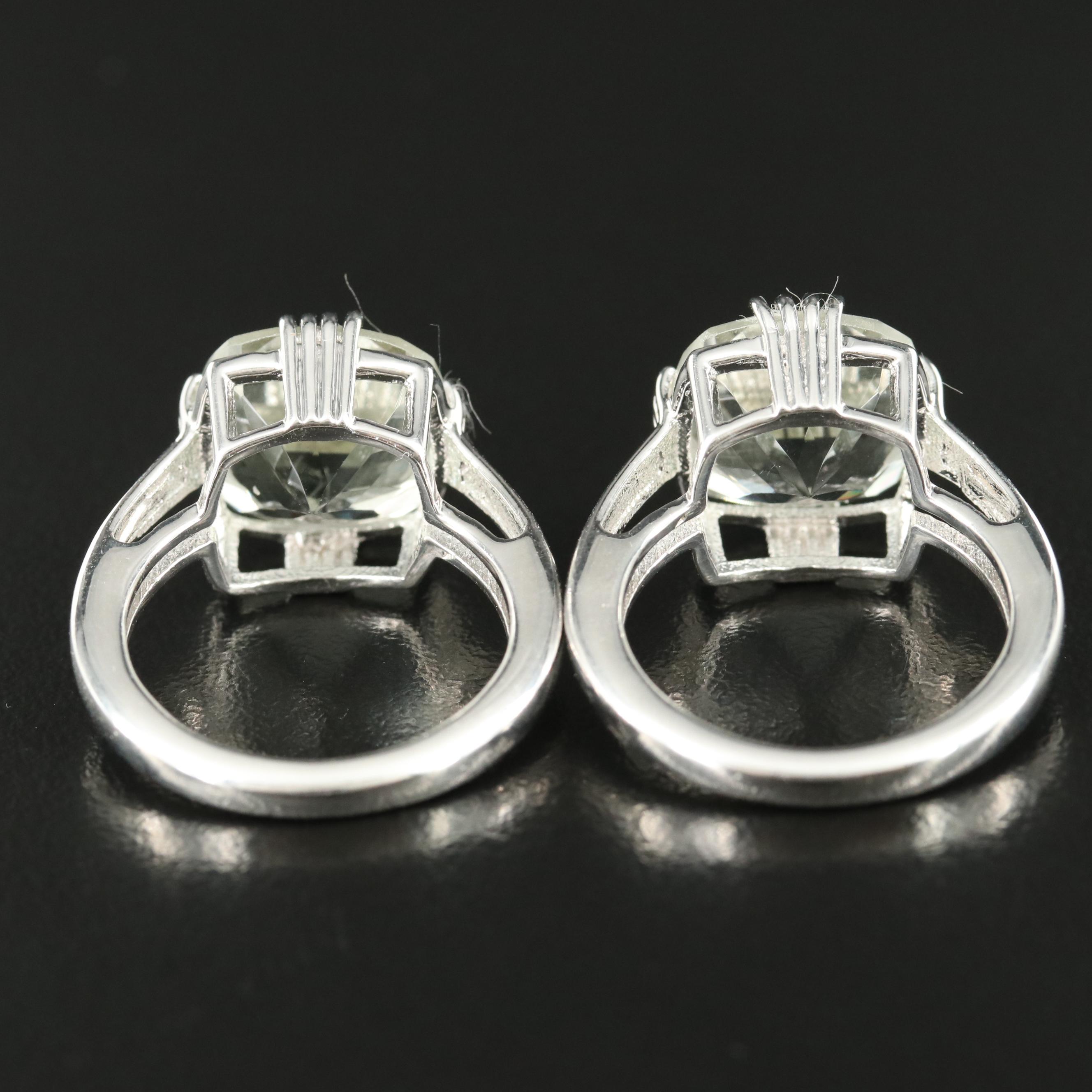 Sterling Prasiolite Rings