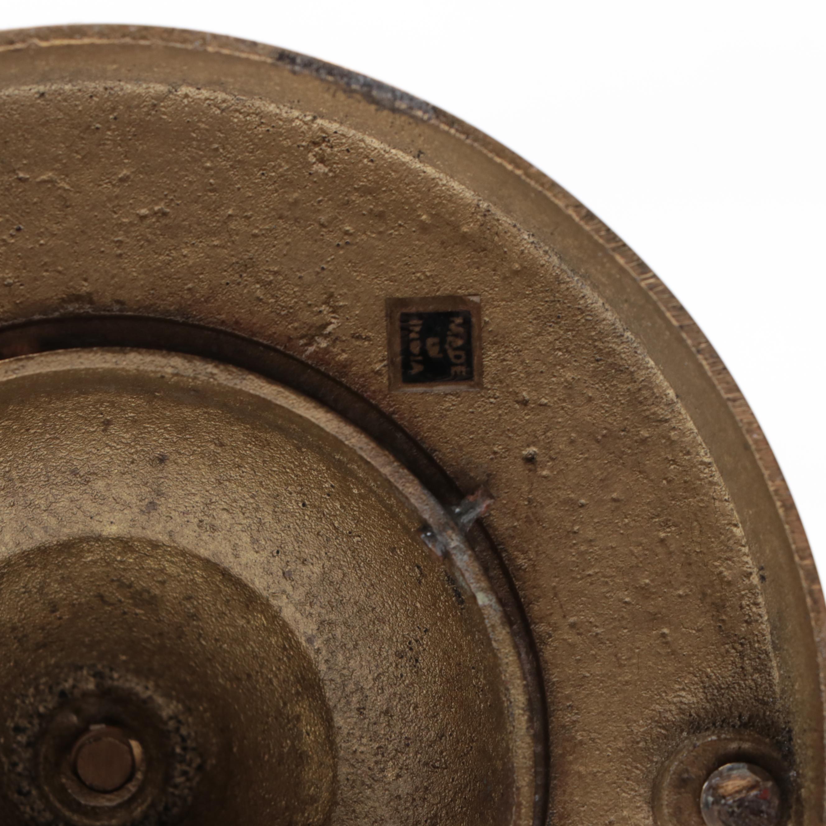 Pierced Brass Hanging Candlestick Wall Hanging Lantern, Mid to Late 20th Century