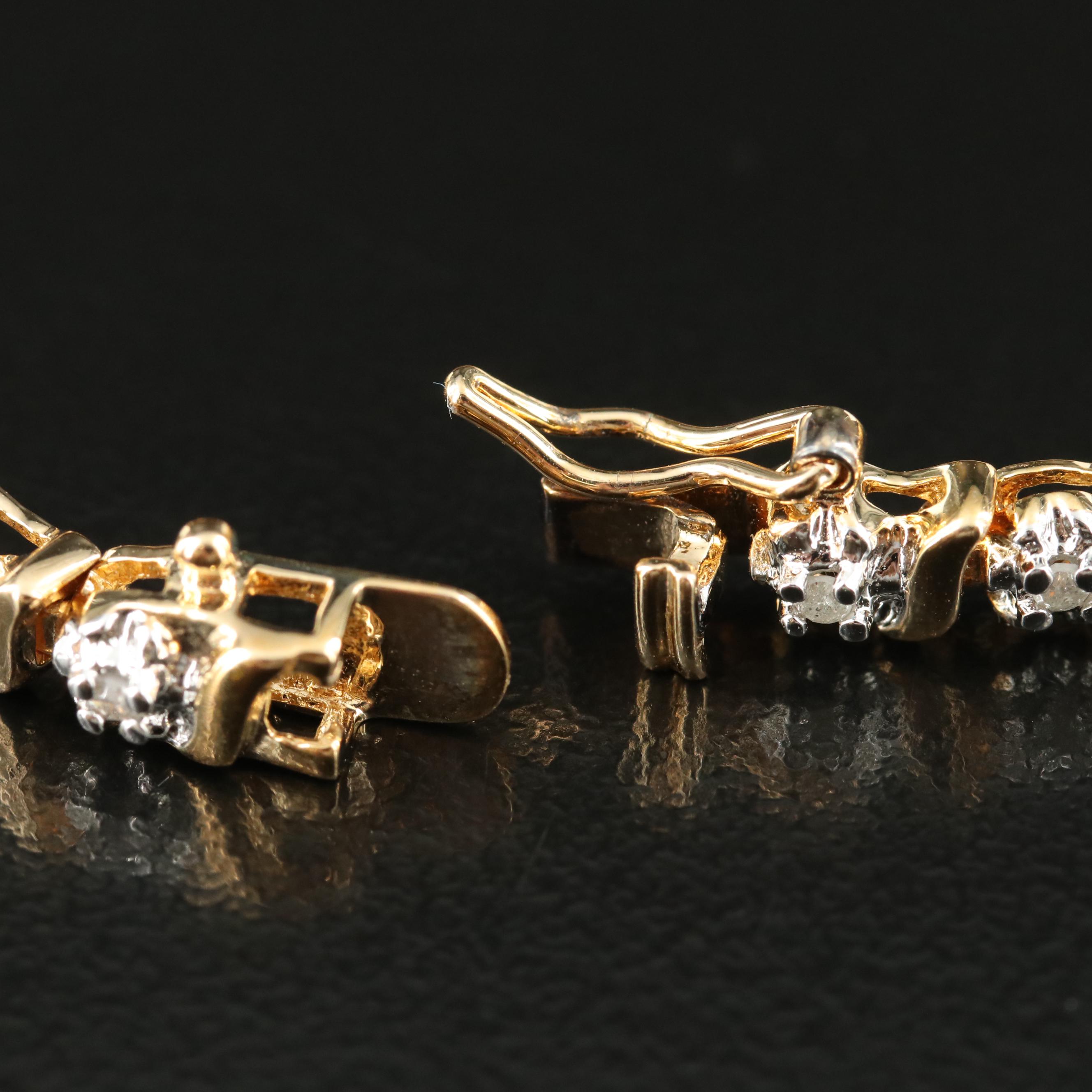 Sterling Diamond Line Bracelet