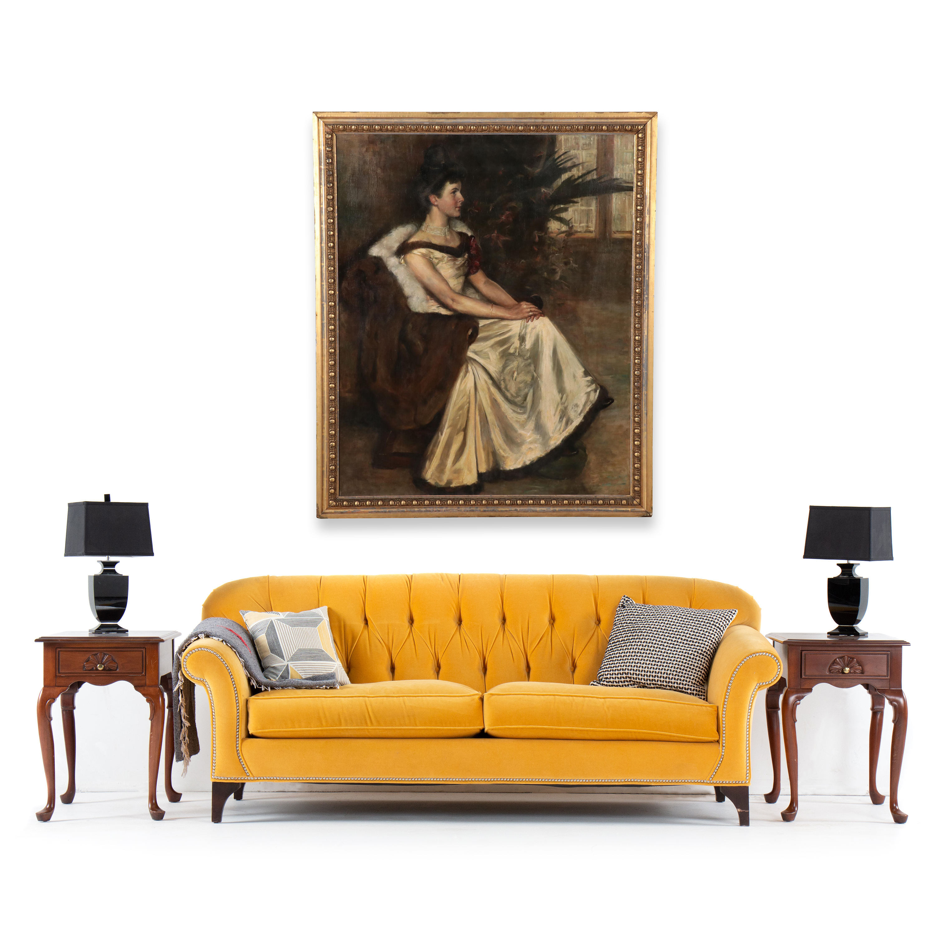 Cornelis Spoor Oil Painting Portrait of European Noble Woman, Circa 1920