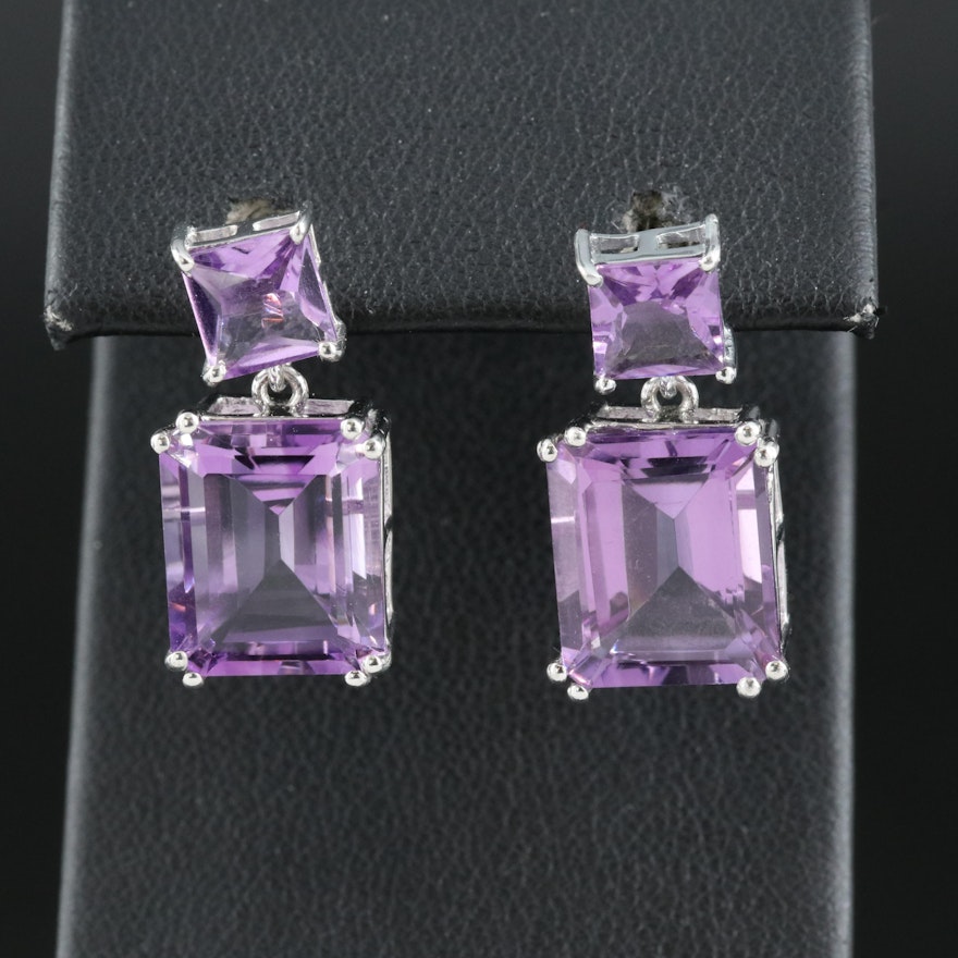 Sterling Amethyst Earrings