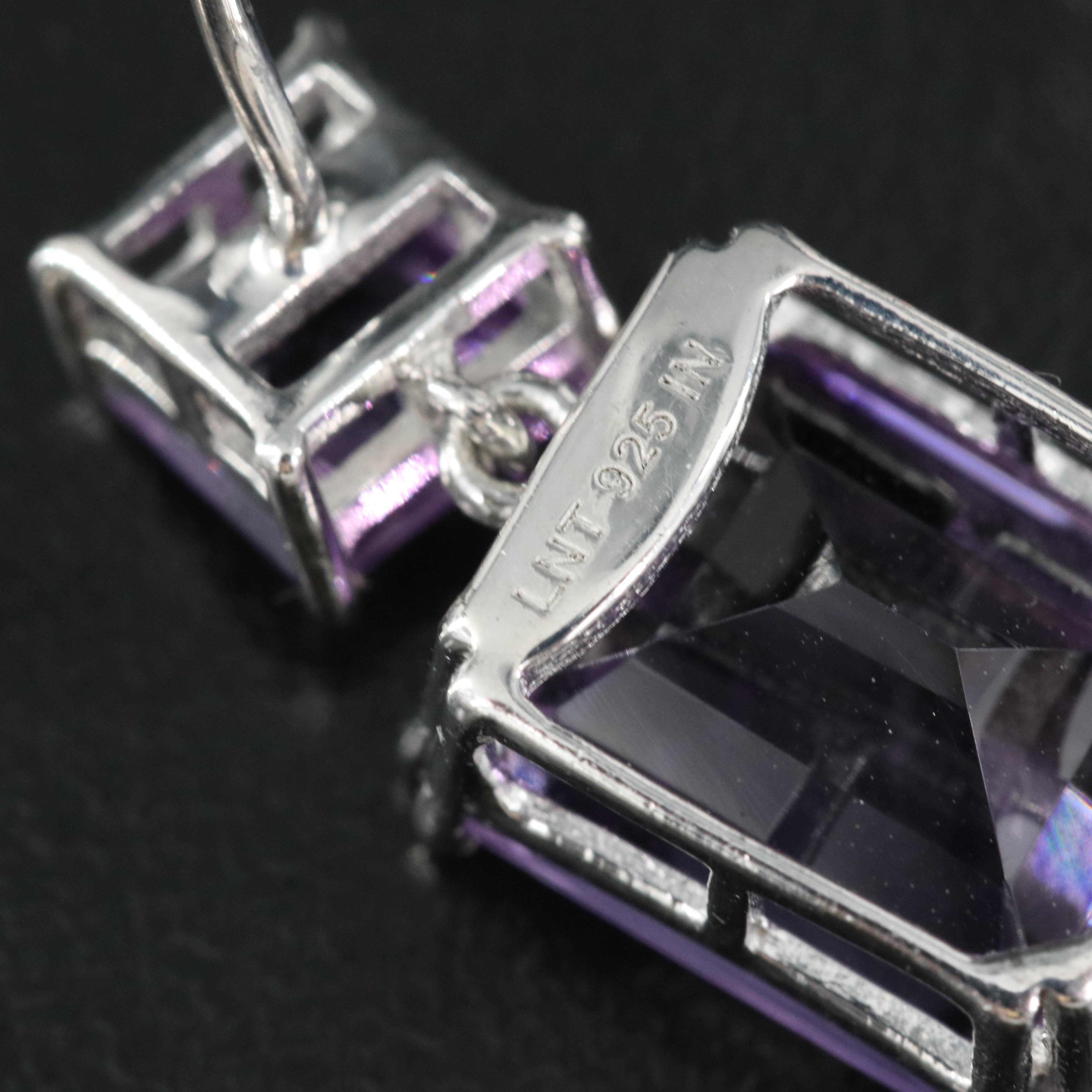 Sterling Amethyst Earrings