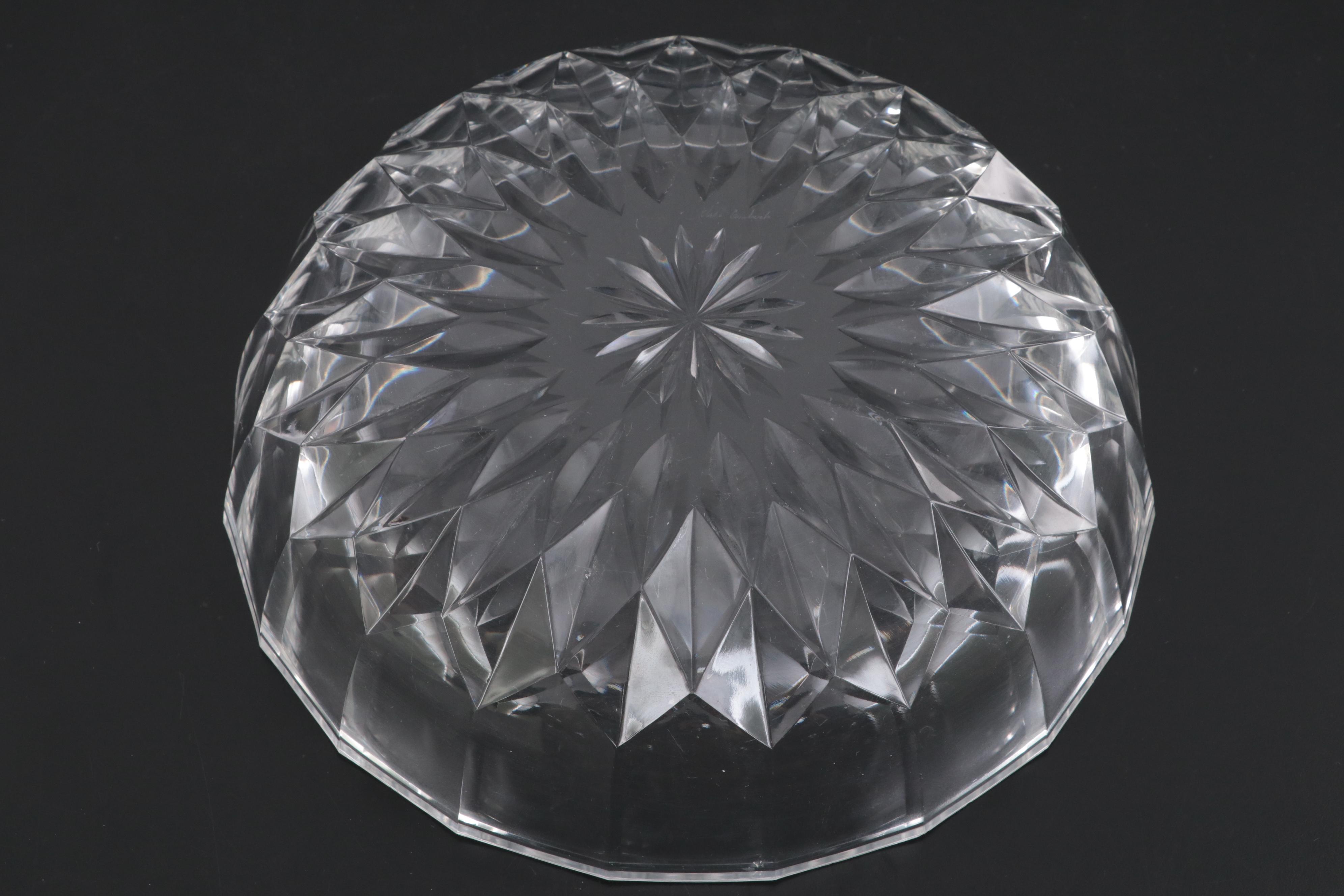 Val St. Lambert Crystal Serving Bowl and Platter