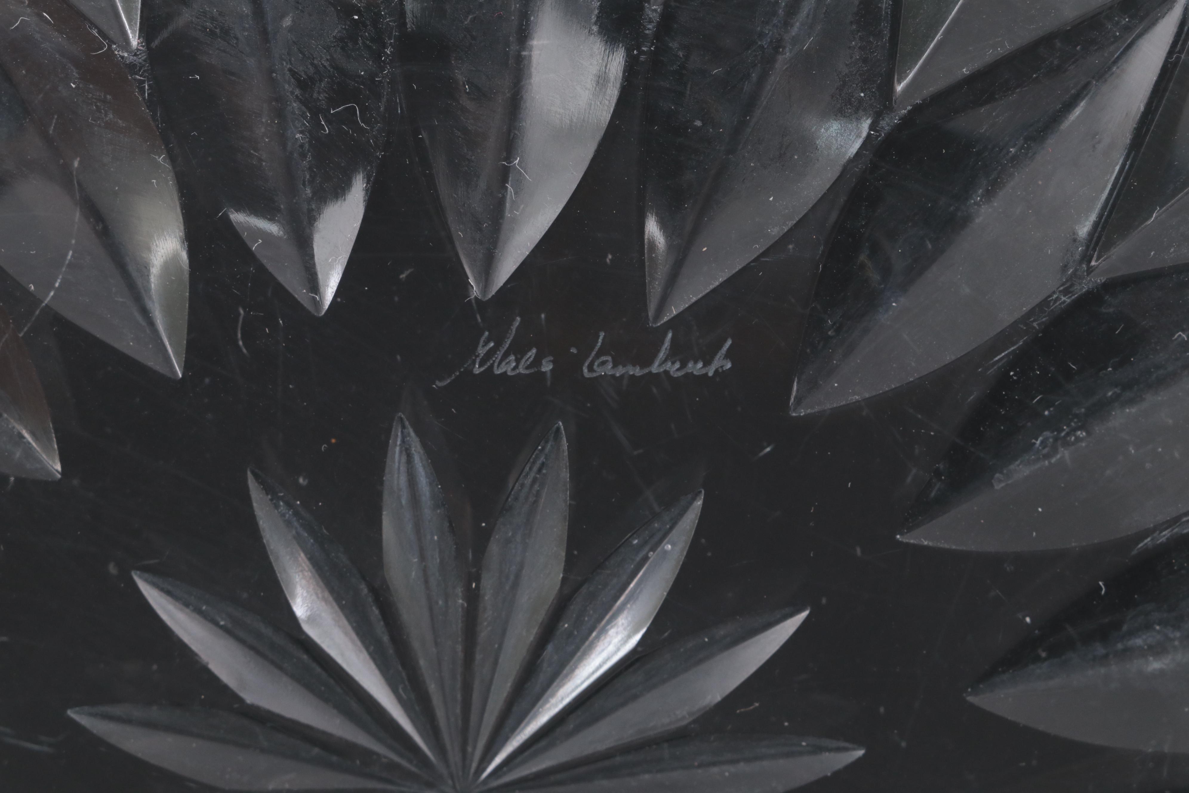 Val St. Lambert Crystal Serving Bowl and Platter