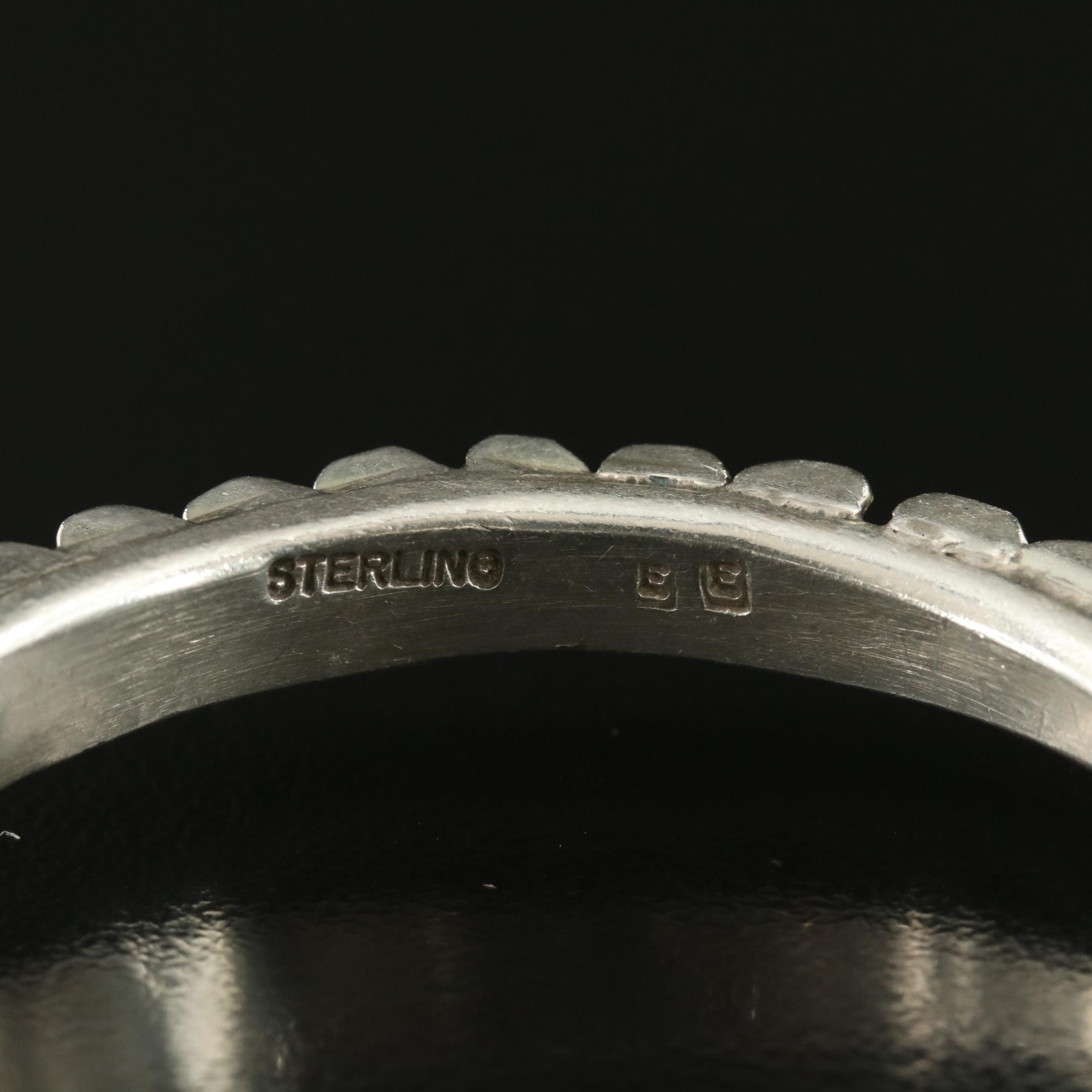 Eileen Eustace, Cochiti Zuni Sterling Twist Wire Wrapped Wave Cuff