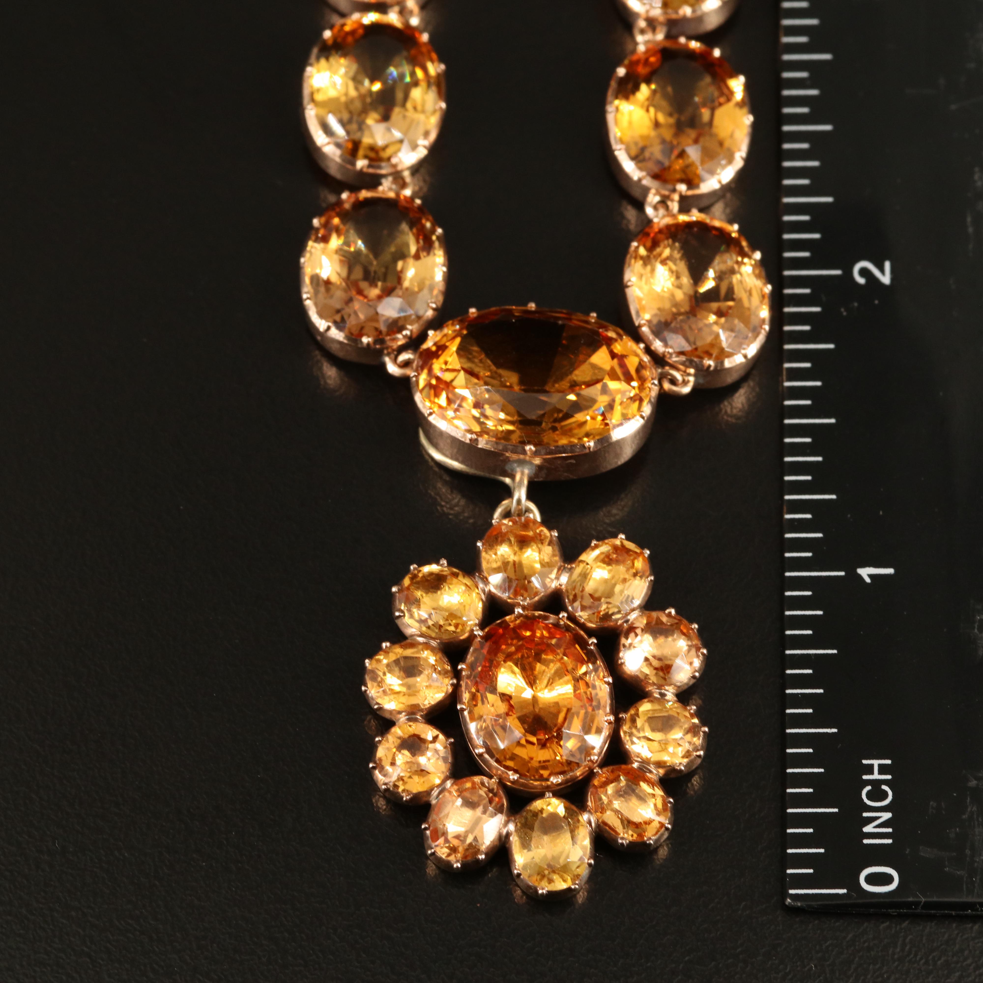 Georgian 209.60 CTW Topaz Parure in 10K & 18K, Marshall Field's Provenance