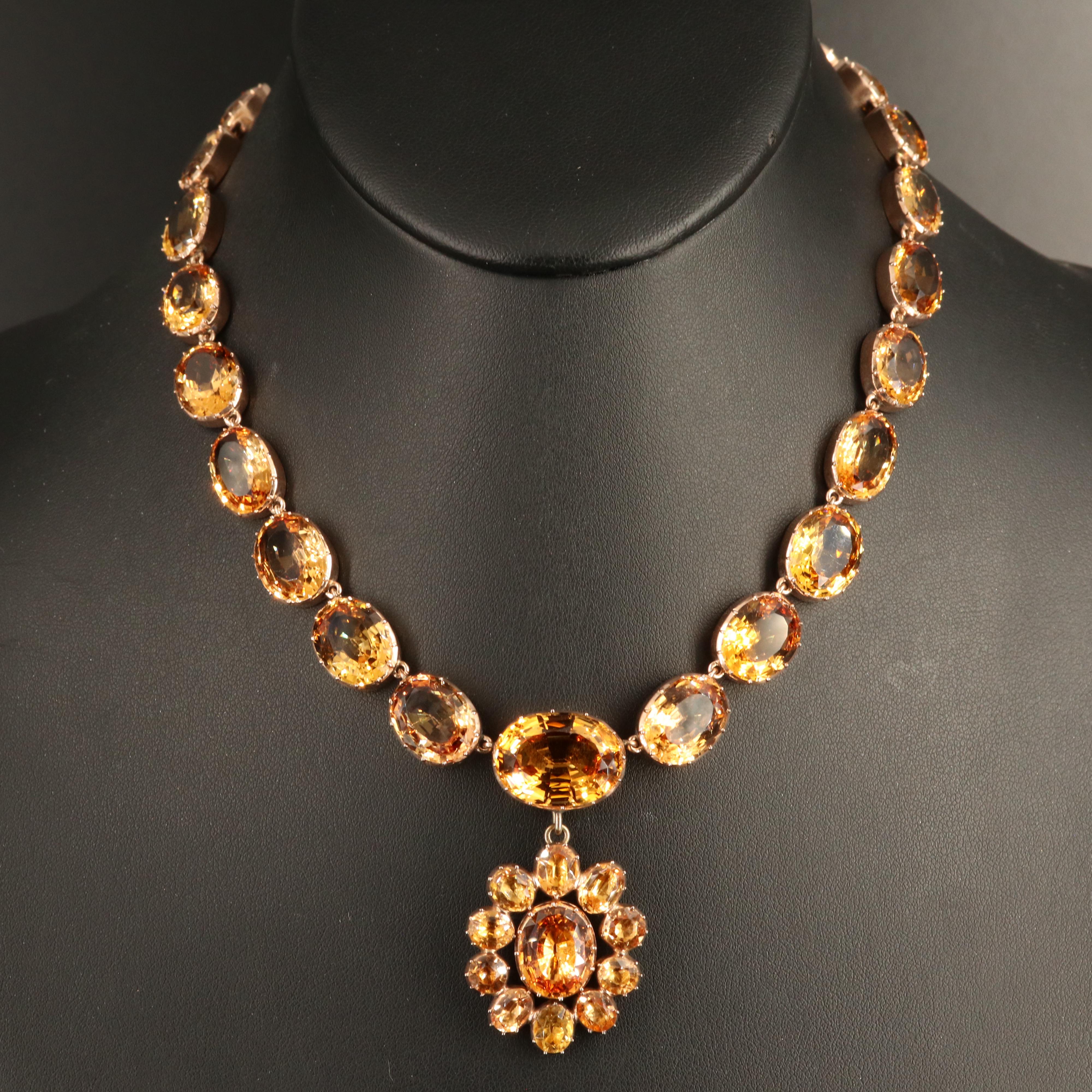 Georgian 209.60 CTW Topaz Parure in 10K & 18K, Marshall Field's Provenance