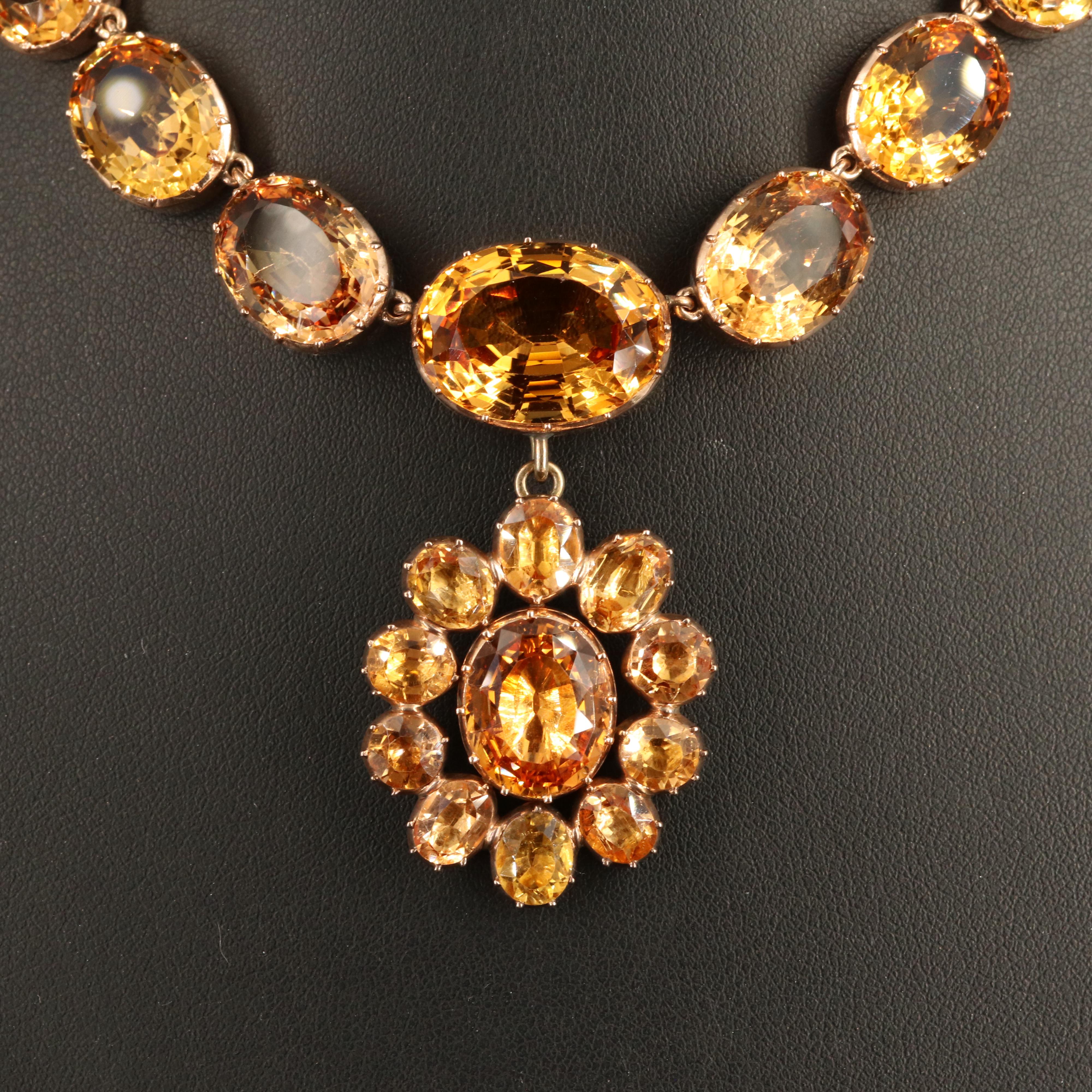 Georgian 209.60 CTW Topaz Parure in 10K & 18K, Marshall Field's Provenance