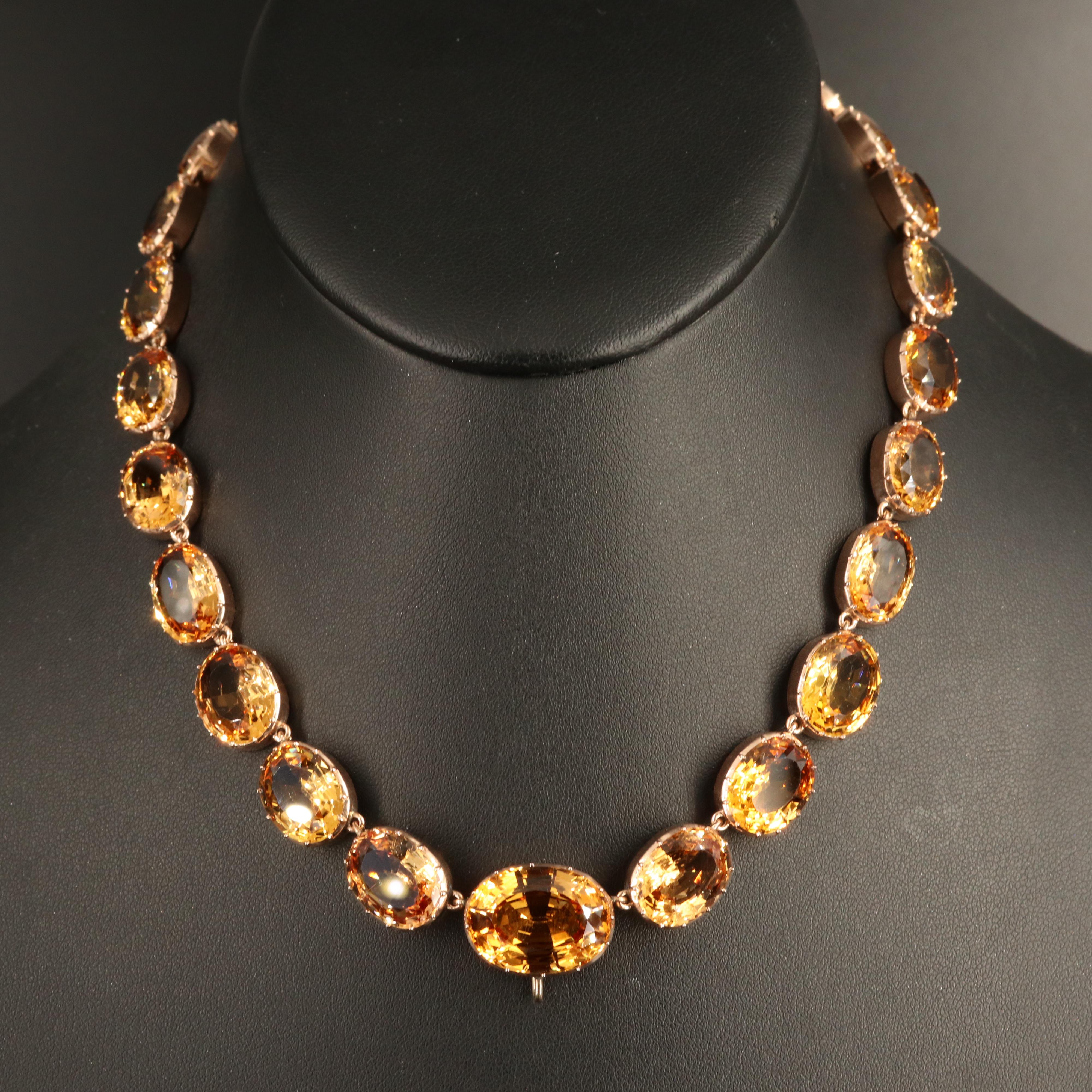 Georgian 209.60 CTW Topaz Parure in 10K & 18K, Marshall Field's Provenance