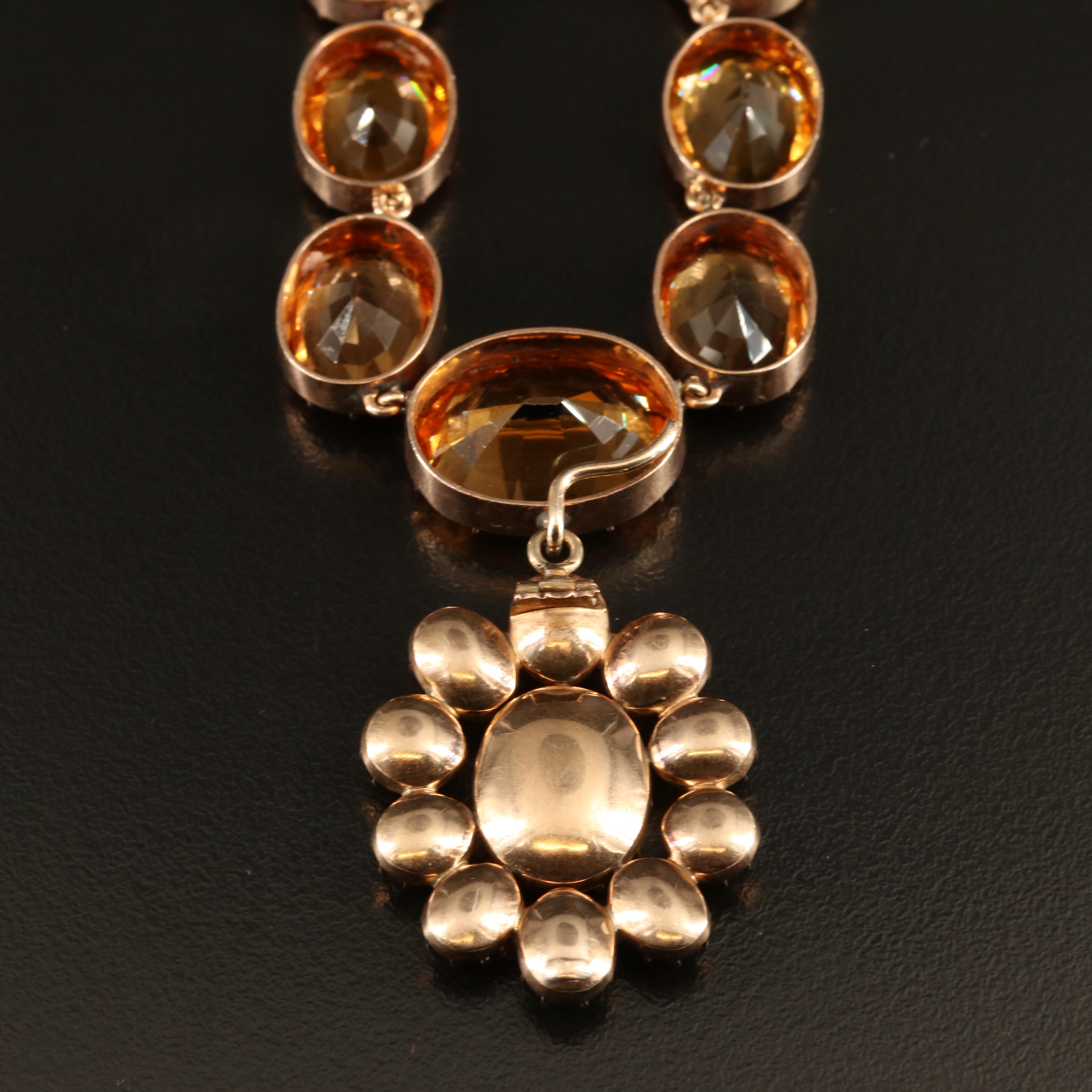 Georgian 209.60 CTW Topaz Parure in 10K & 18K, Marshall Field's Provenance