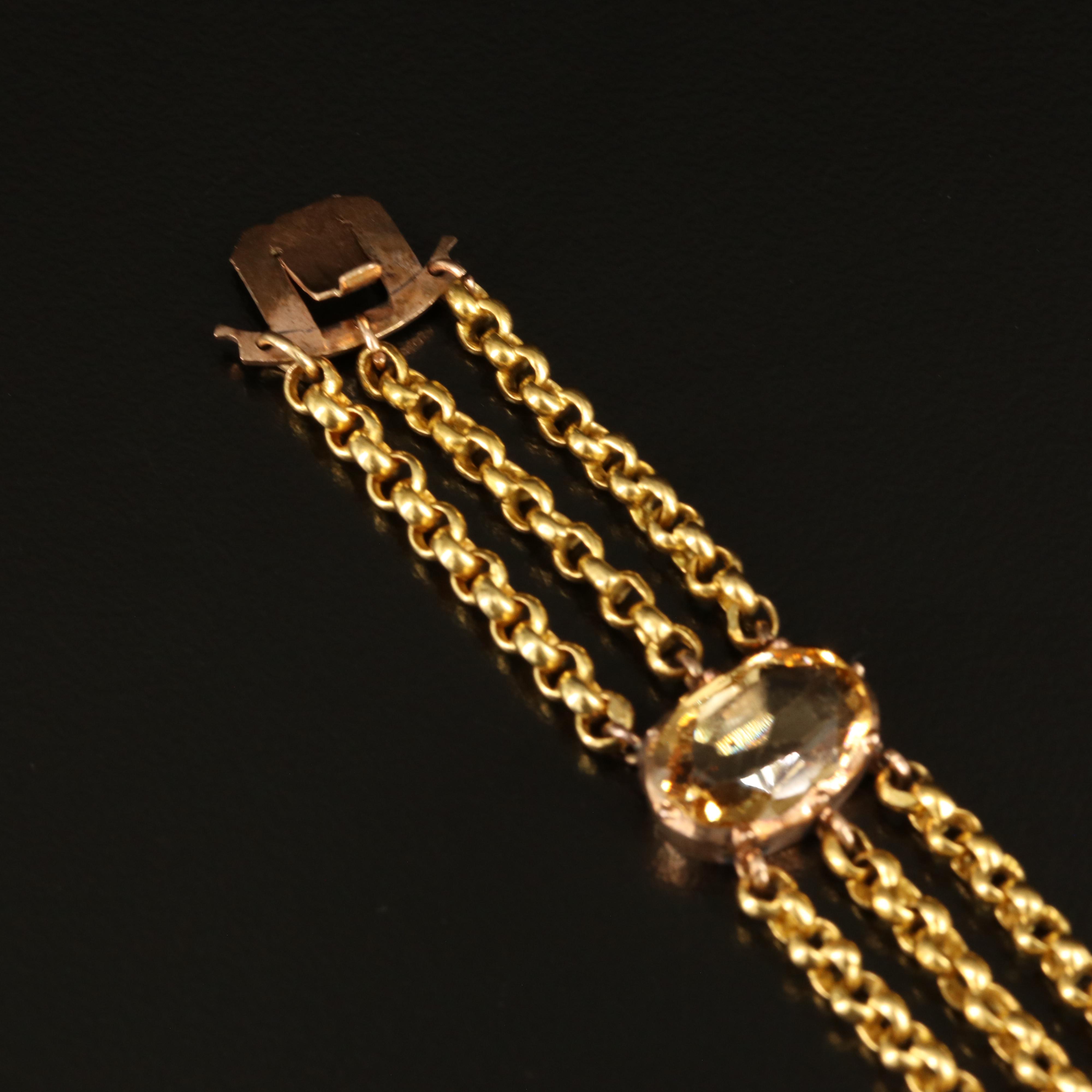 Georgian 209.60 CTW Topaz Parure in 10K & 18K, Marshall Field's Provenance