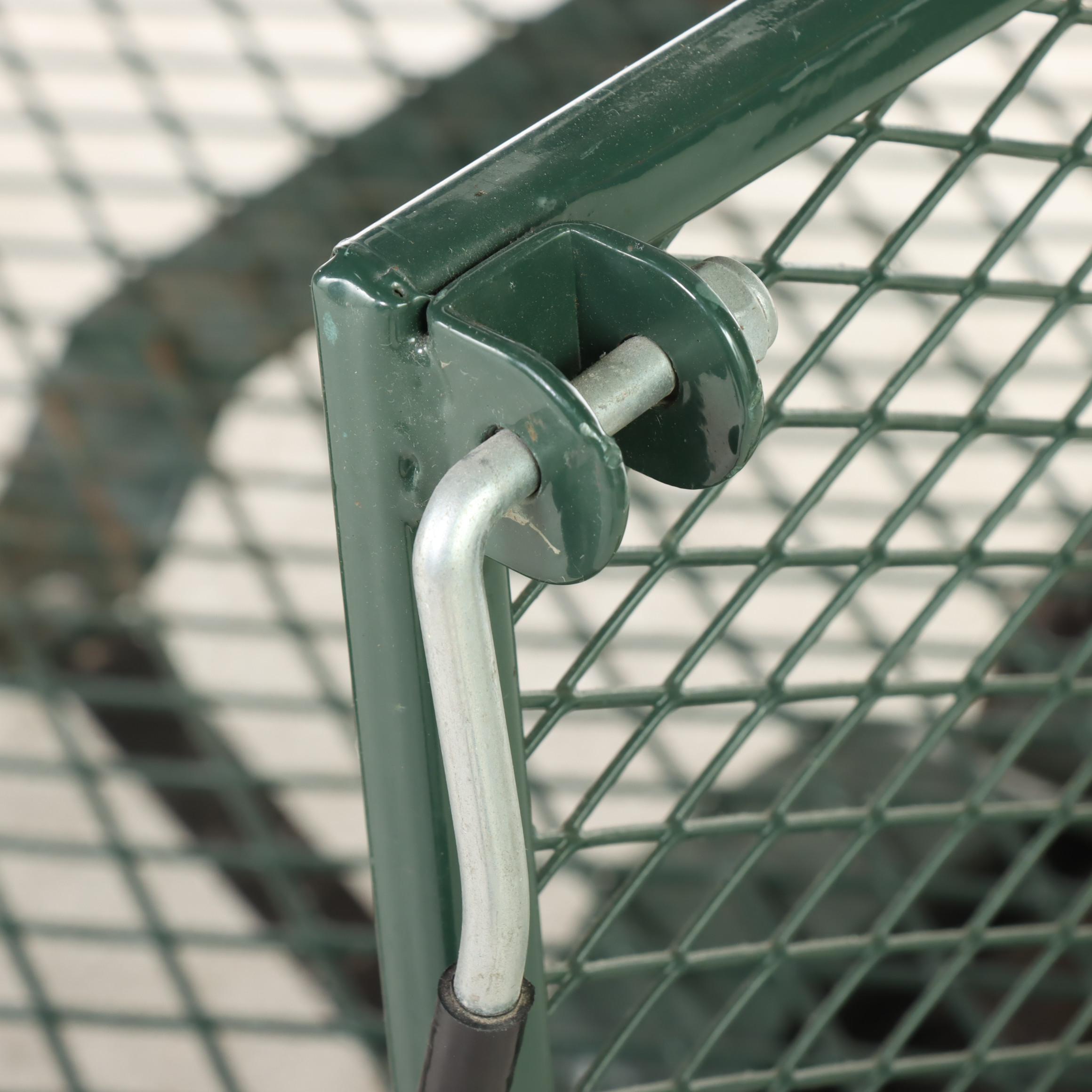 Green Enameled Metal Gardening Wagon