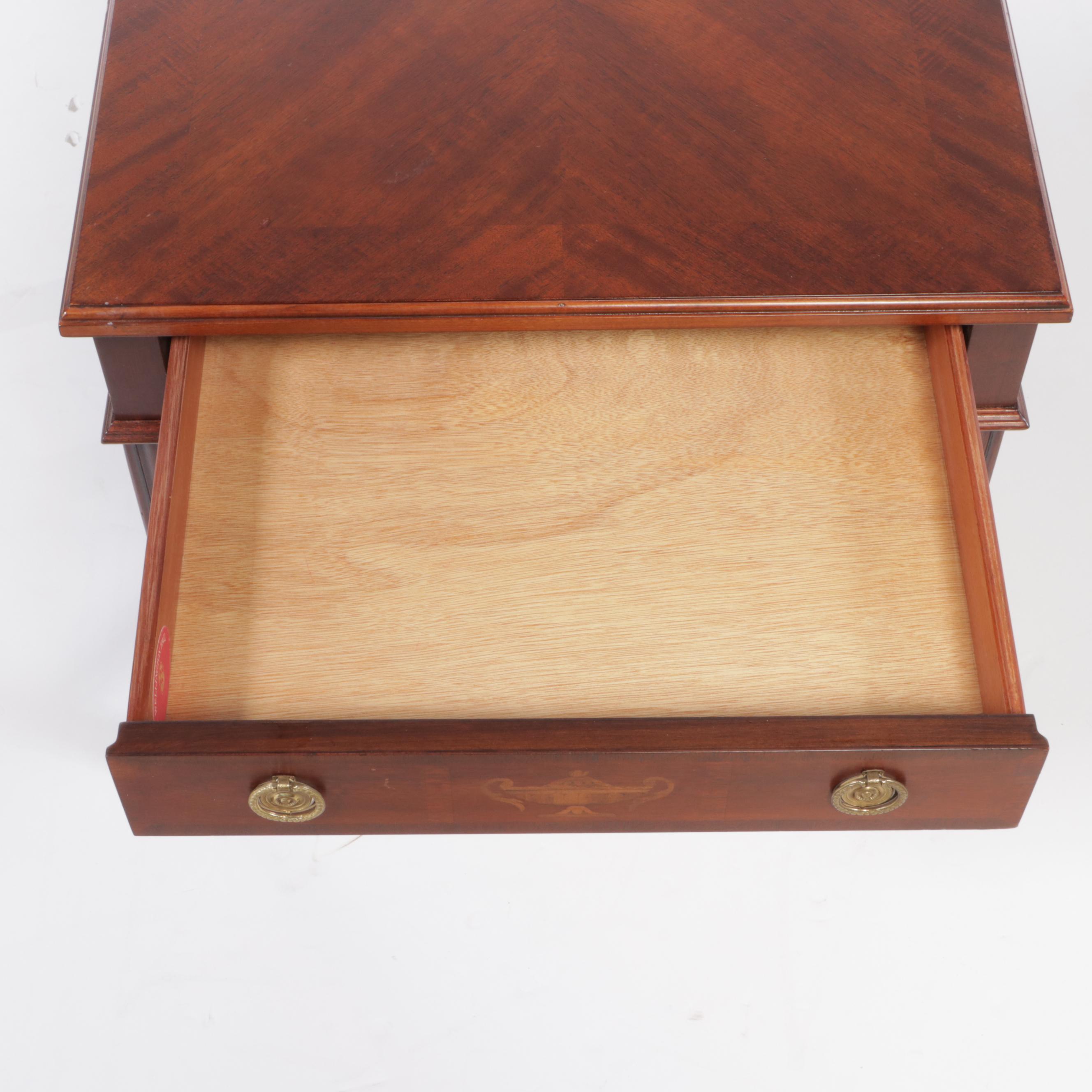 Wellington Hall Chippendale Style Mahogany and Marquetry Side Table
