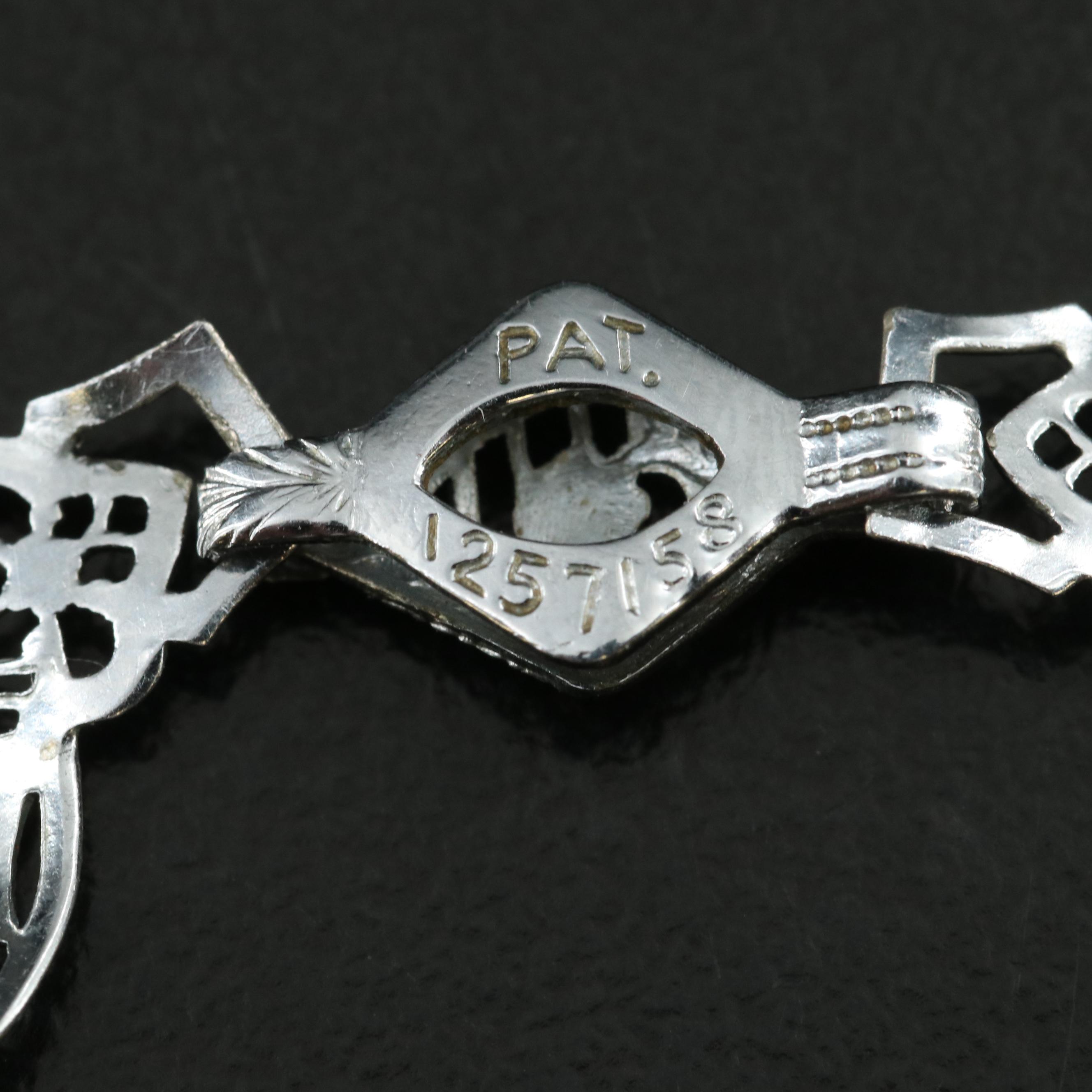 1930s Glass and Filigree Pendant Necklace