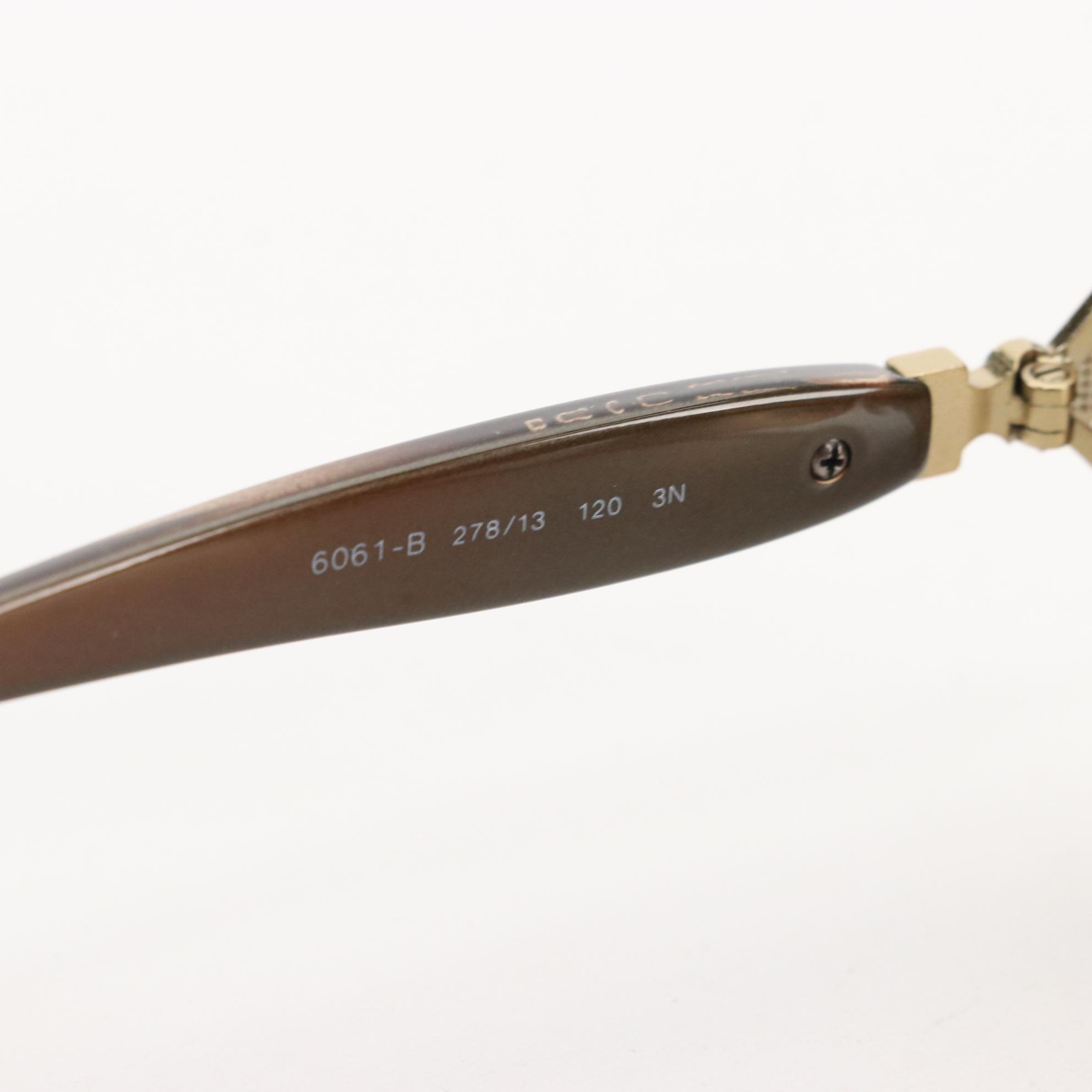 BVLGARI 6061-B Embellished Shield Sunglasses with Case