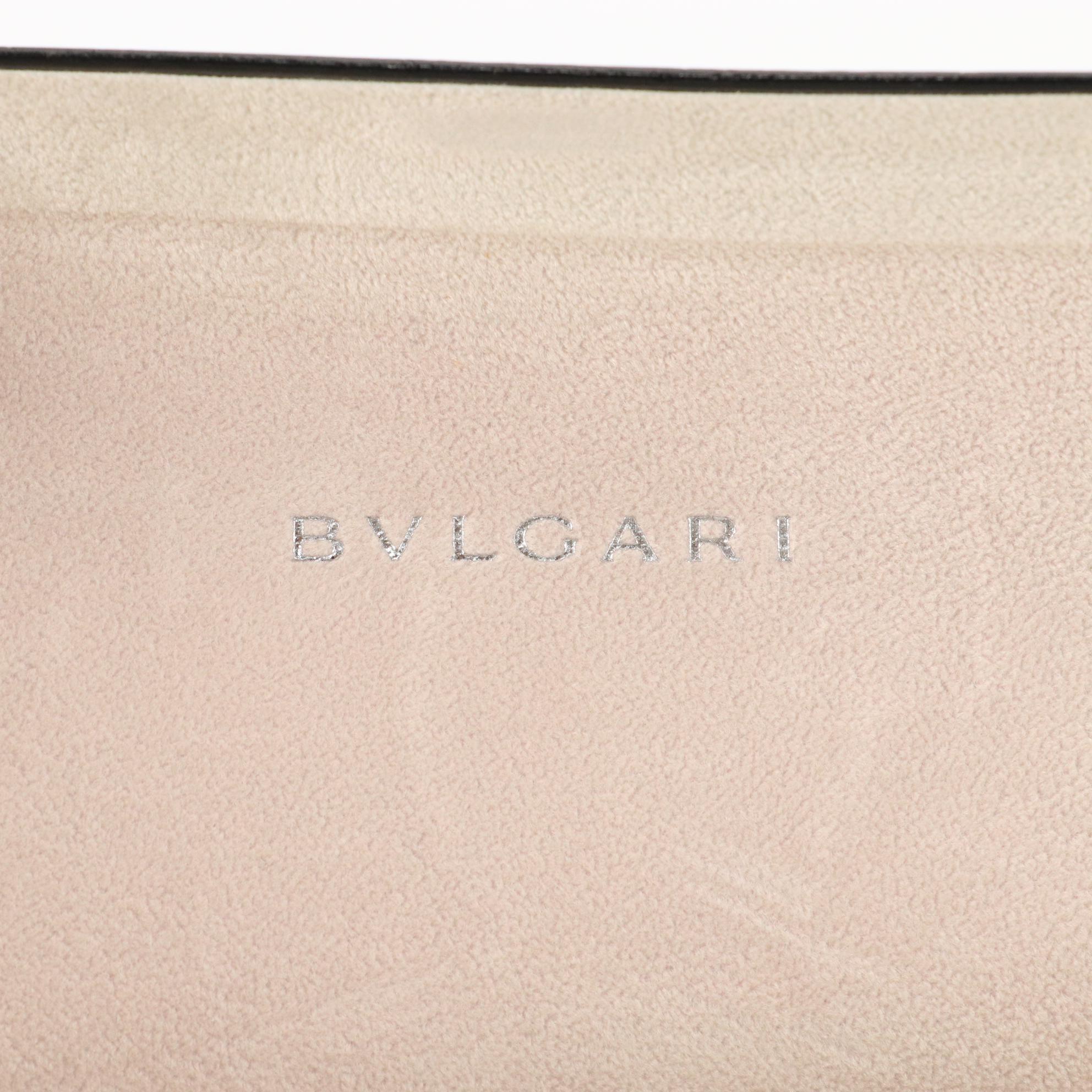 BVLGARI 6061-B Embellished Shield Sunglasses with Case