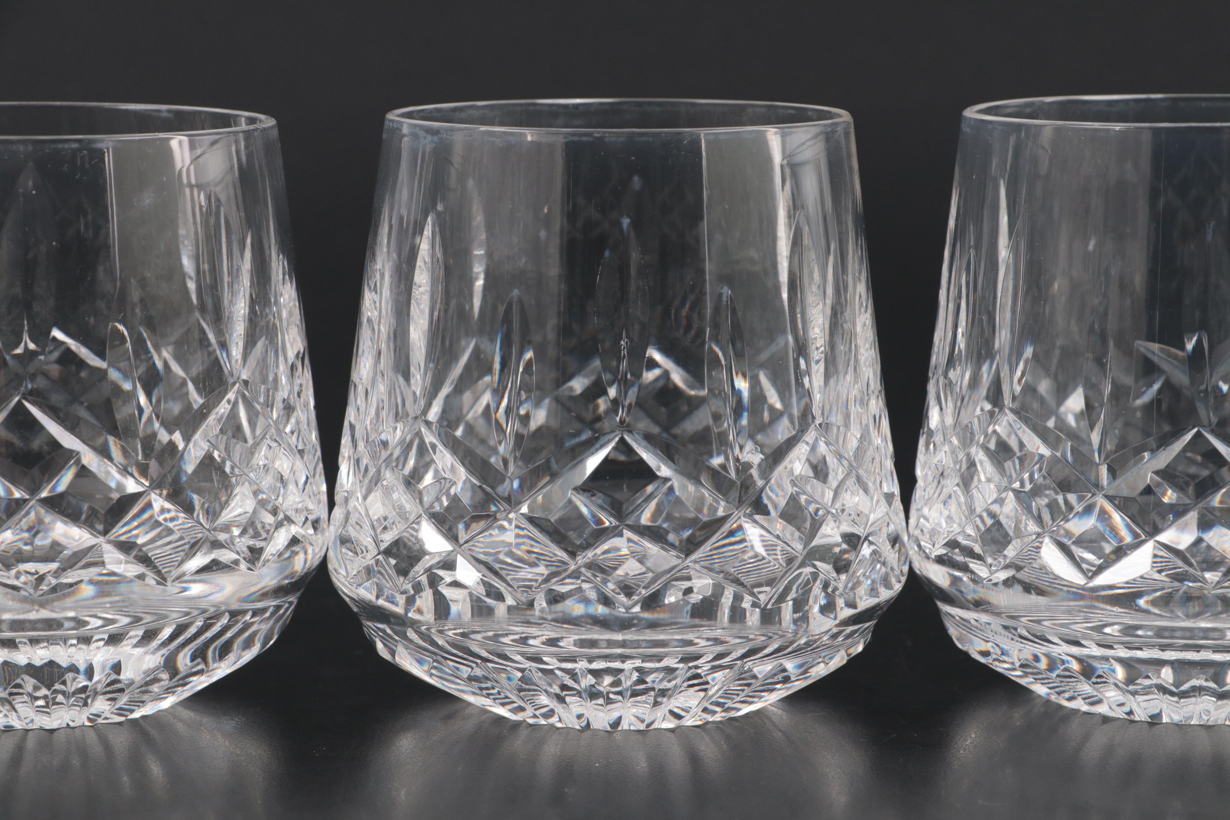 Waterford Crystal "Lismore" Roly Poly Glasses and Other Crystal Pitcher