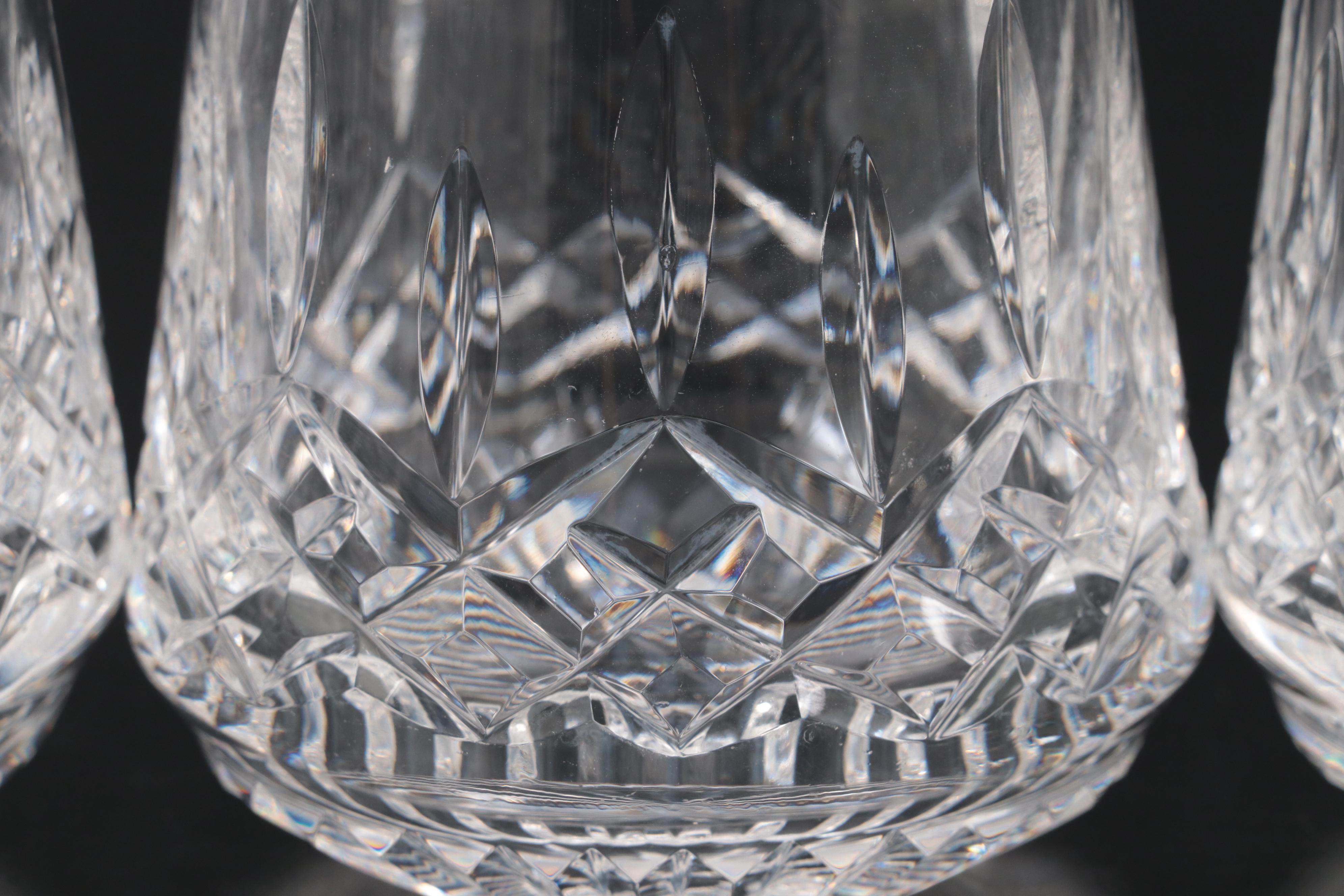 Waterford Crystal "Lismore" Roly Poly Glasses and Other Crystal Pitcher
