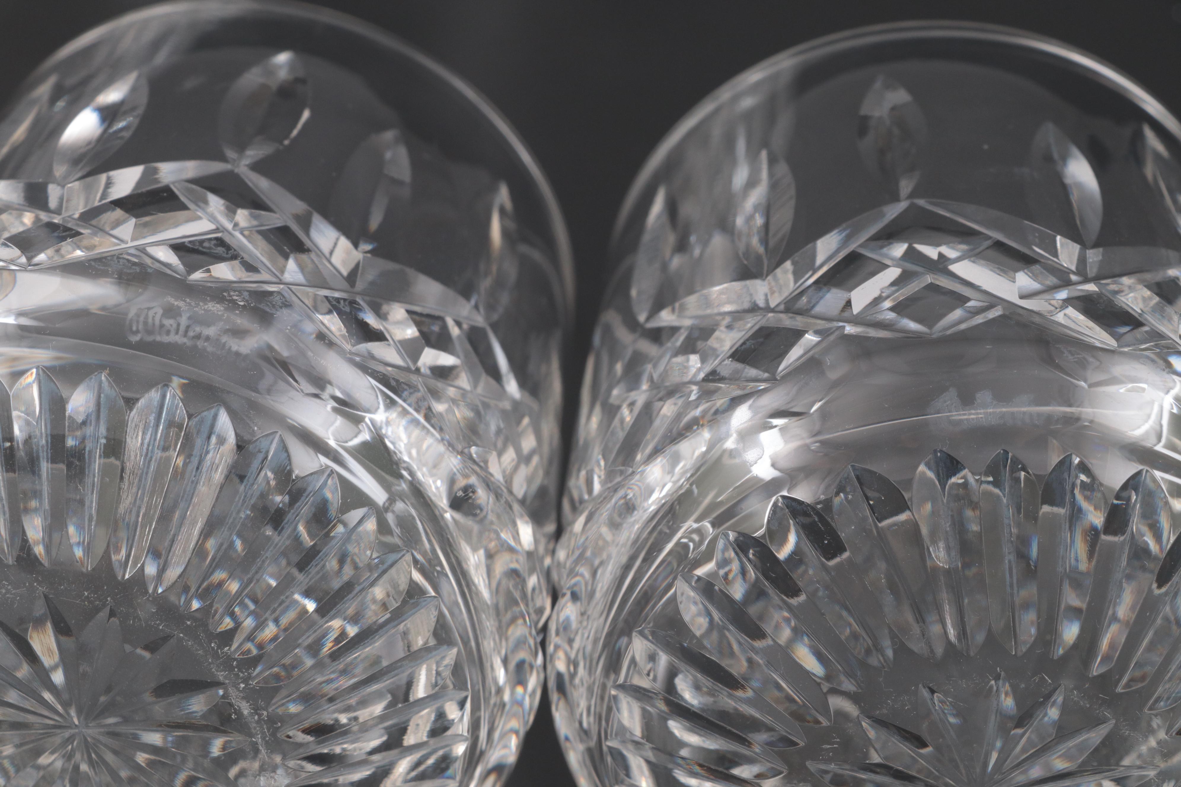 Waterford Crystal "Lismore" Roly Poly Glasses and Other Crystal Pitcher